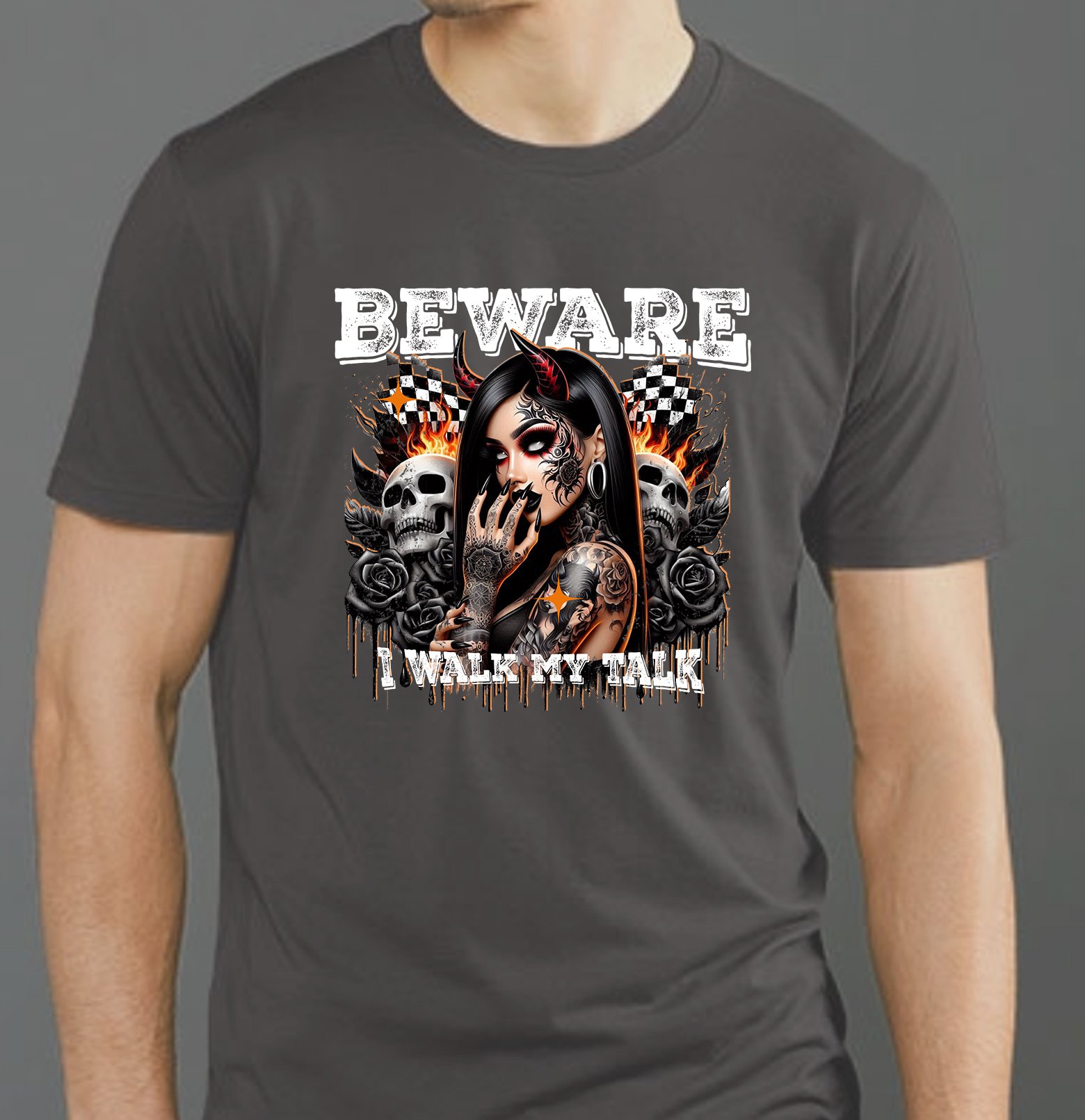 Beware I walk my Talk - Charcoal.jpg