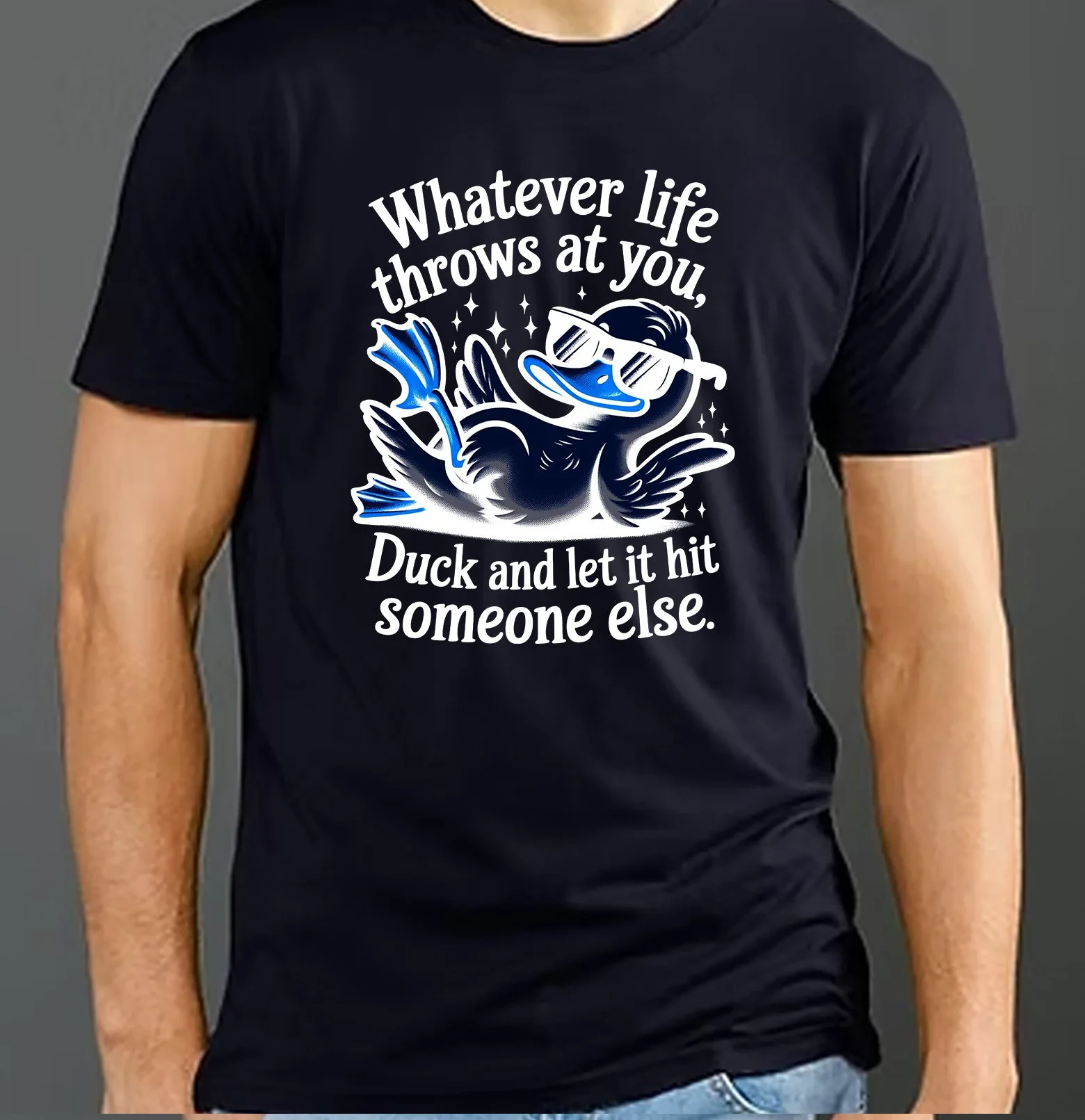 Duck Life Blue Design T-Shirt