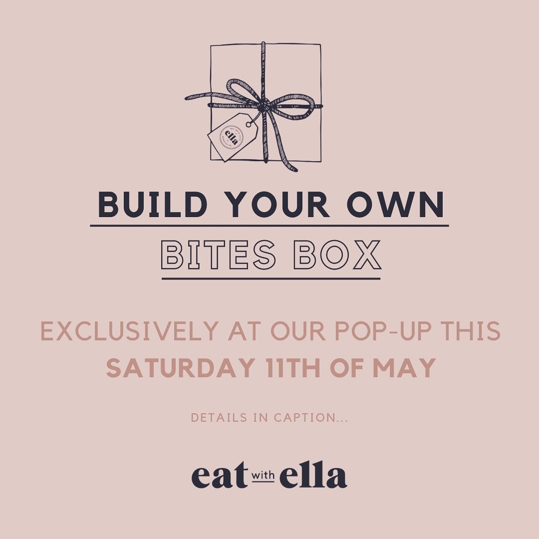 A very exciting announcement!🎉 ~ This Saturday 11th of May join us at our pop-up shop to customise the entire contents of your Bites Box!

Choose from a huge selection of our small batch made traybake &lsquo;bites&rsquo; including; brownies, blondie