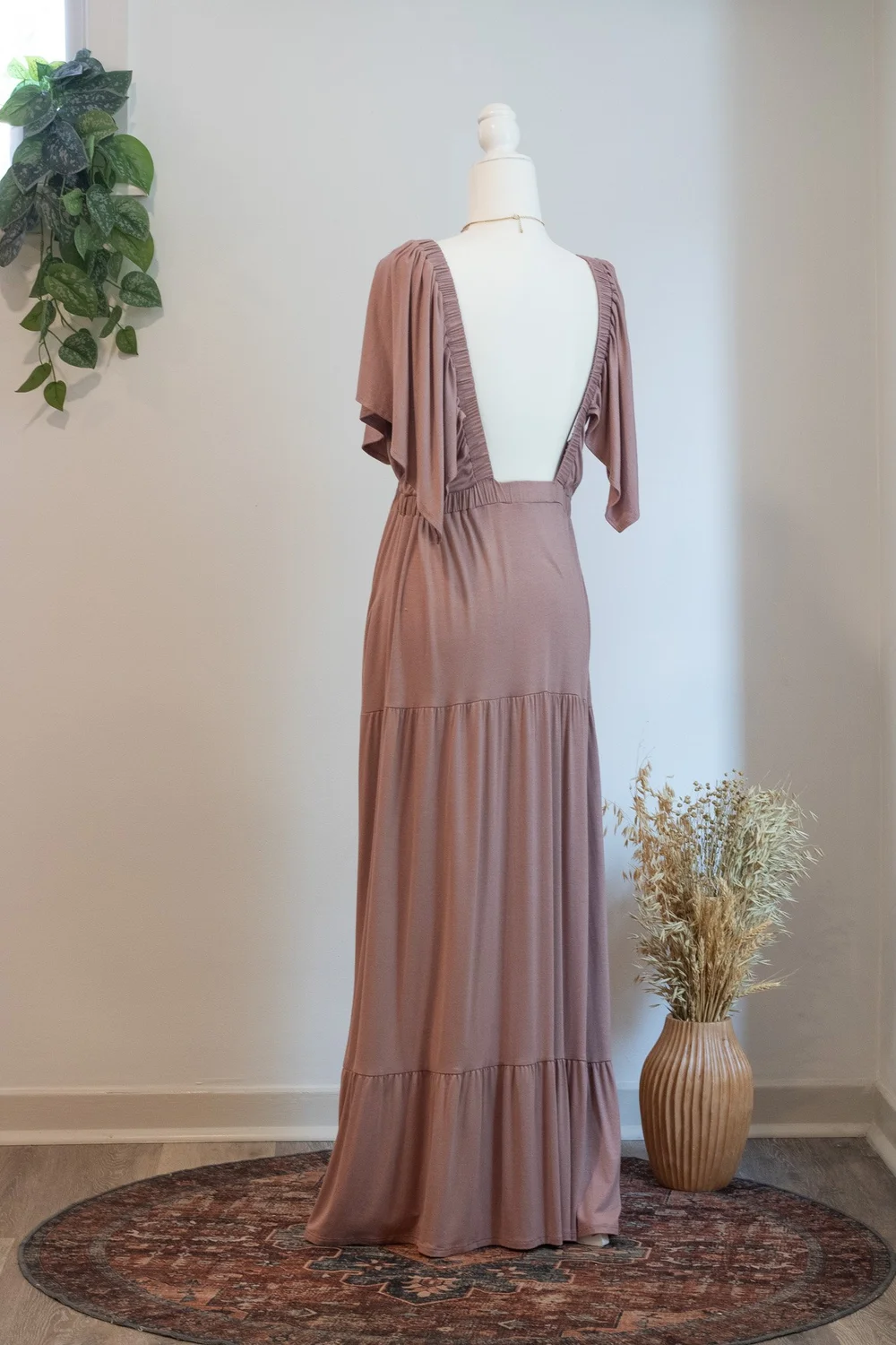Flowy Comfort Dress - Plum Manetambedbridal Flowy Comfort Dress - Plum Manetambedbridal