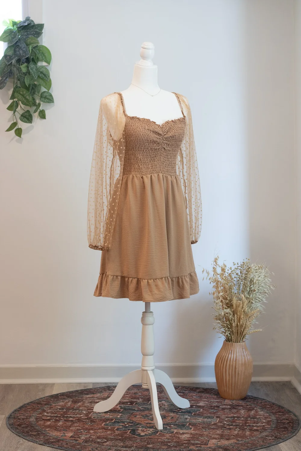 sheer arm dress CD 0182 Size 18 A Line Shimmer Long Sheer Puff Sleeve Mother Of Dress Formal Evening Gown