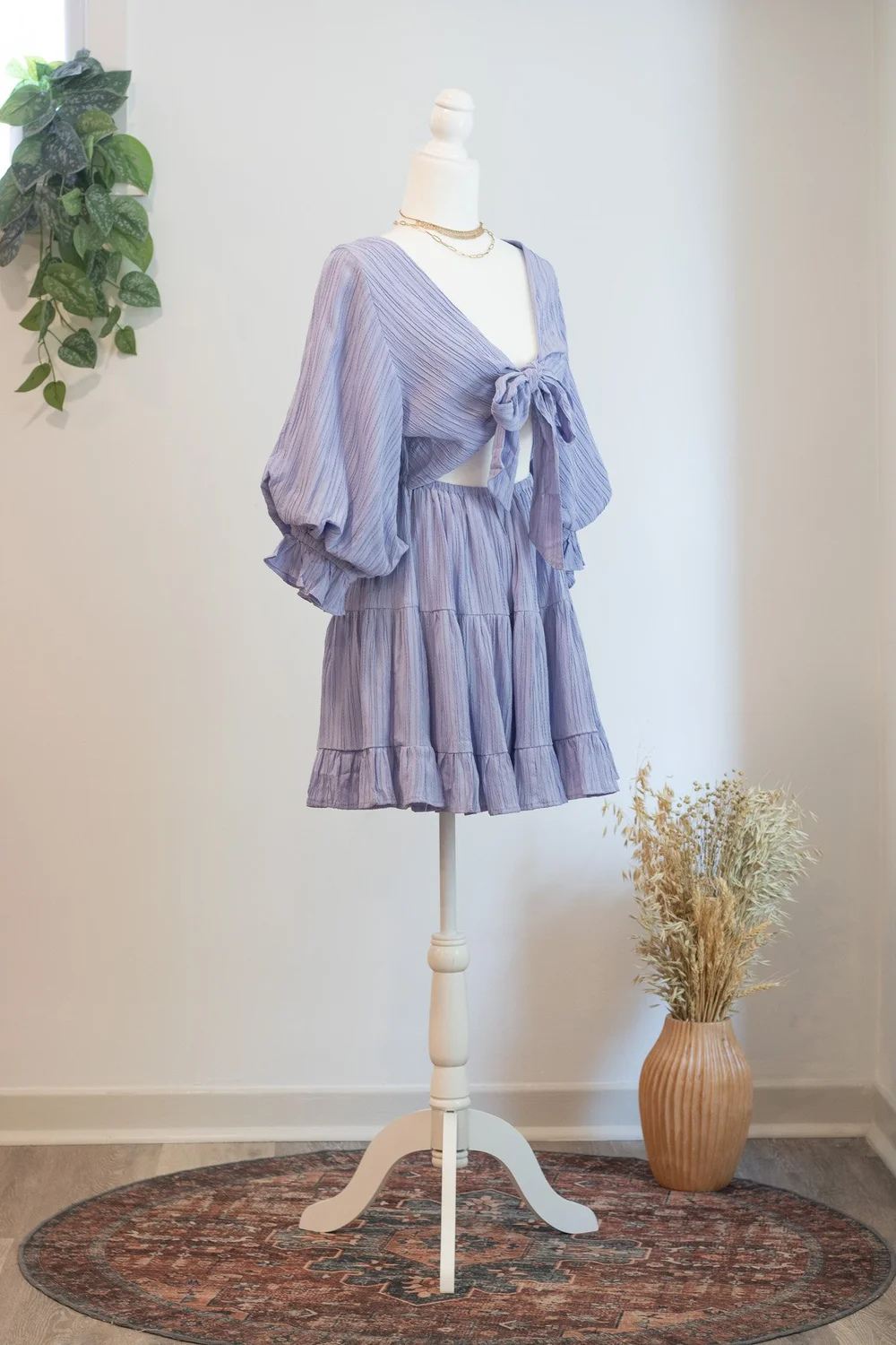 open lace back dress Modest Bow Tie Dress