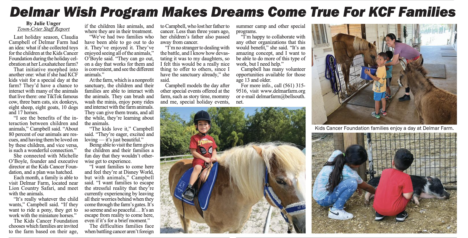 Delmar Wish Program Makes Dreams Come True For KCF Families