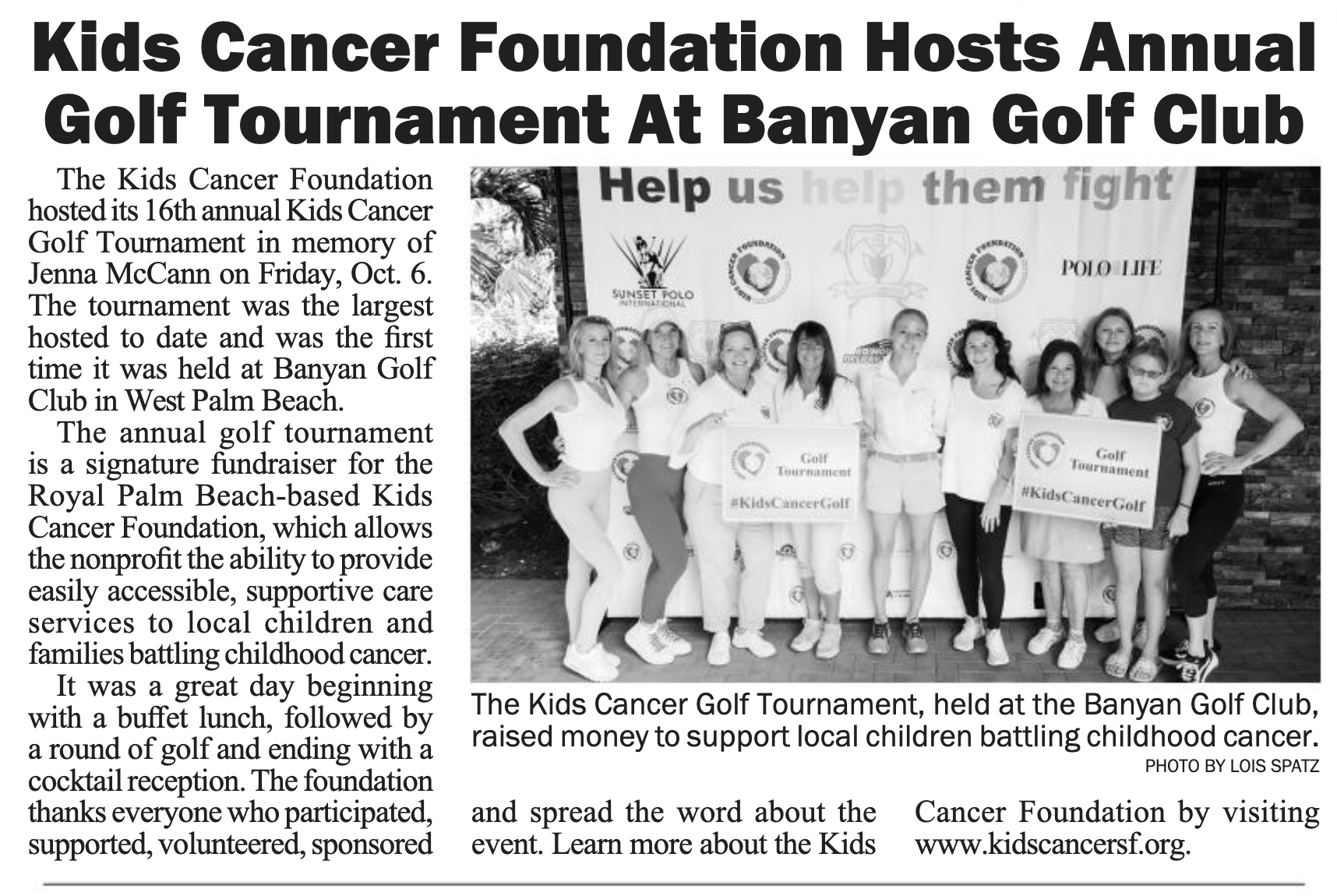 Kids Cancer Foundation Hosts Annual Golf Tournament At Banyan Golf Club