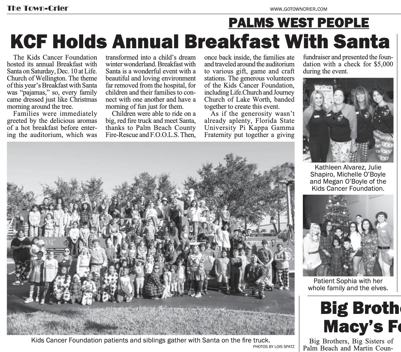KCF Holds Annual Breakfast With Santa