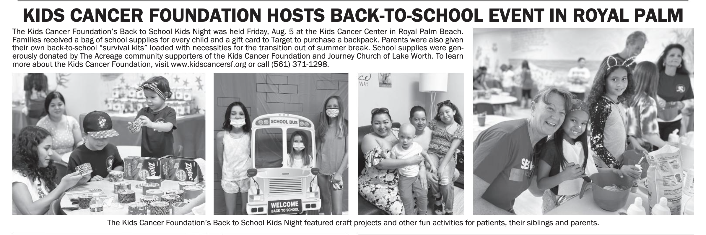 Kids Cancer Foundation Hosts Back-to-School Event in Royal Palm