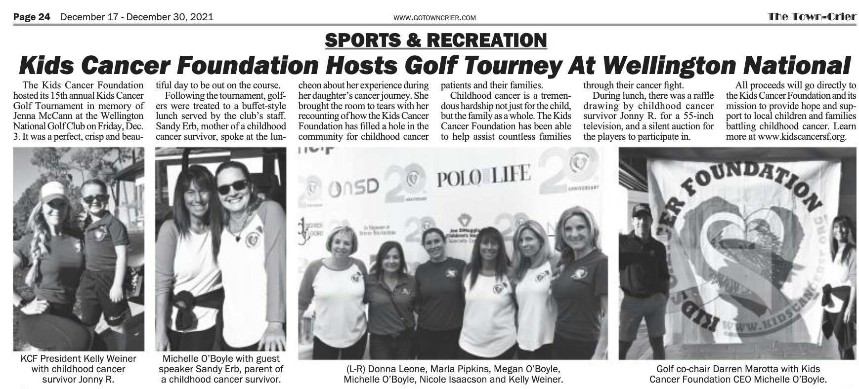 Kids Cancer Foundation Hosts Golf Tourney At Wellington National