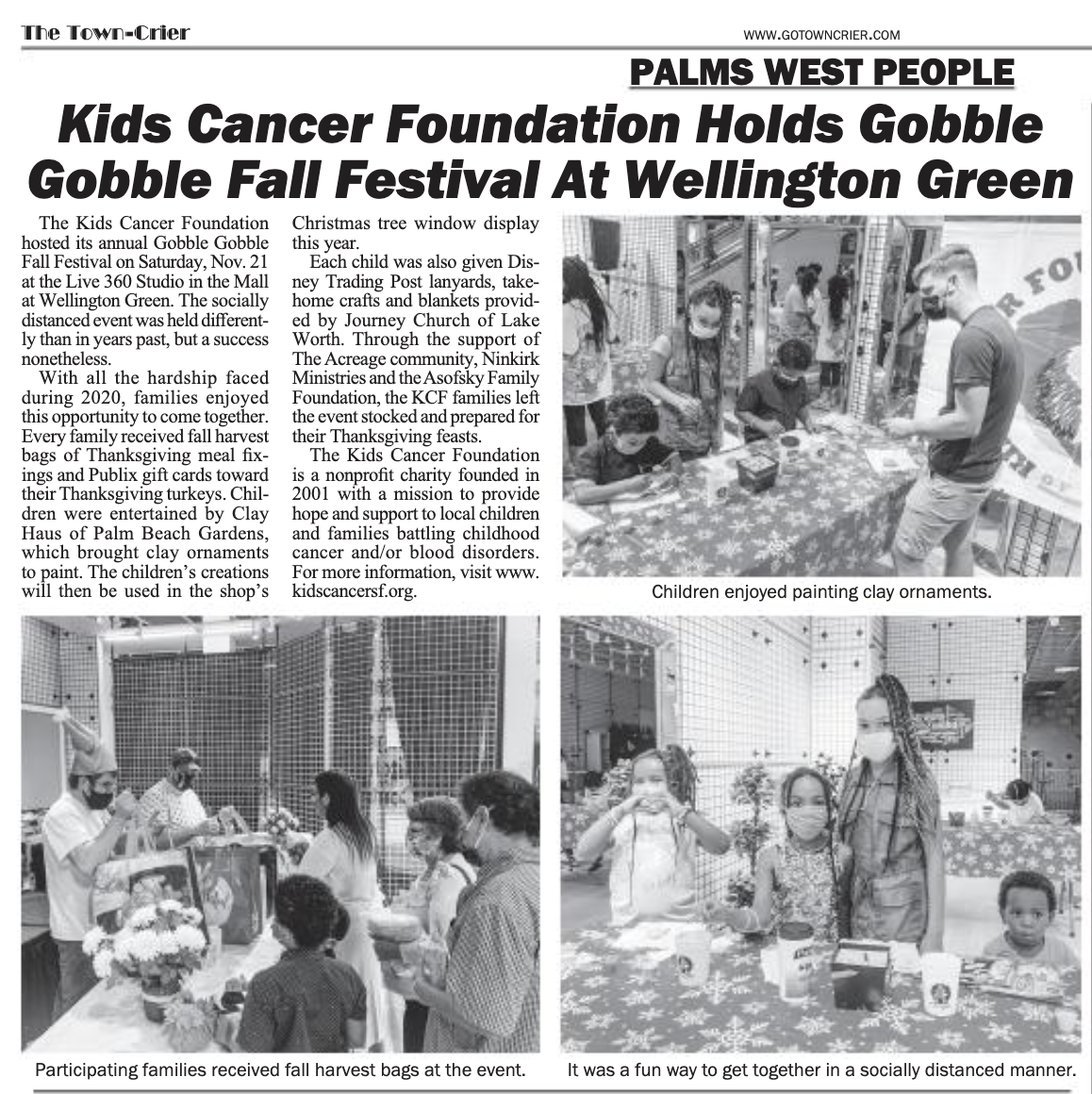Kids Cancer Foundation Holds Gobble Gobble Fall Festival At Wellington Green