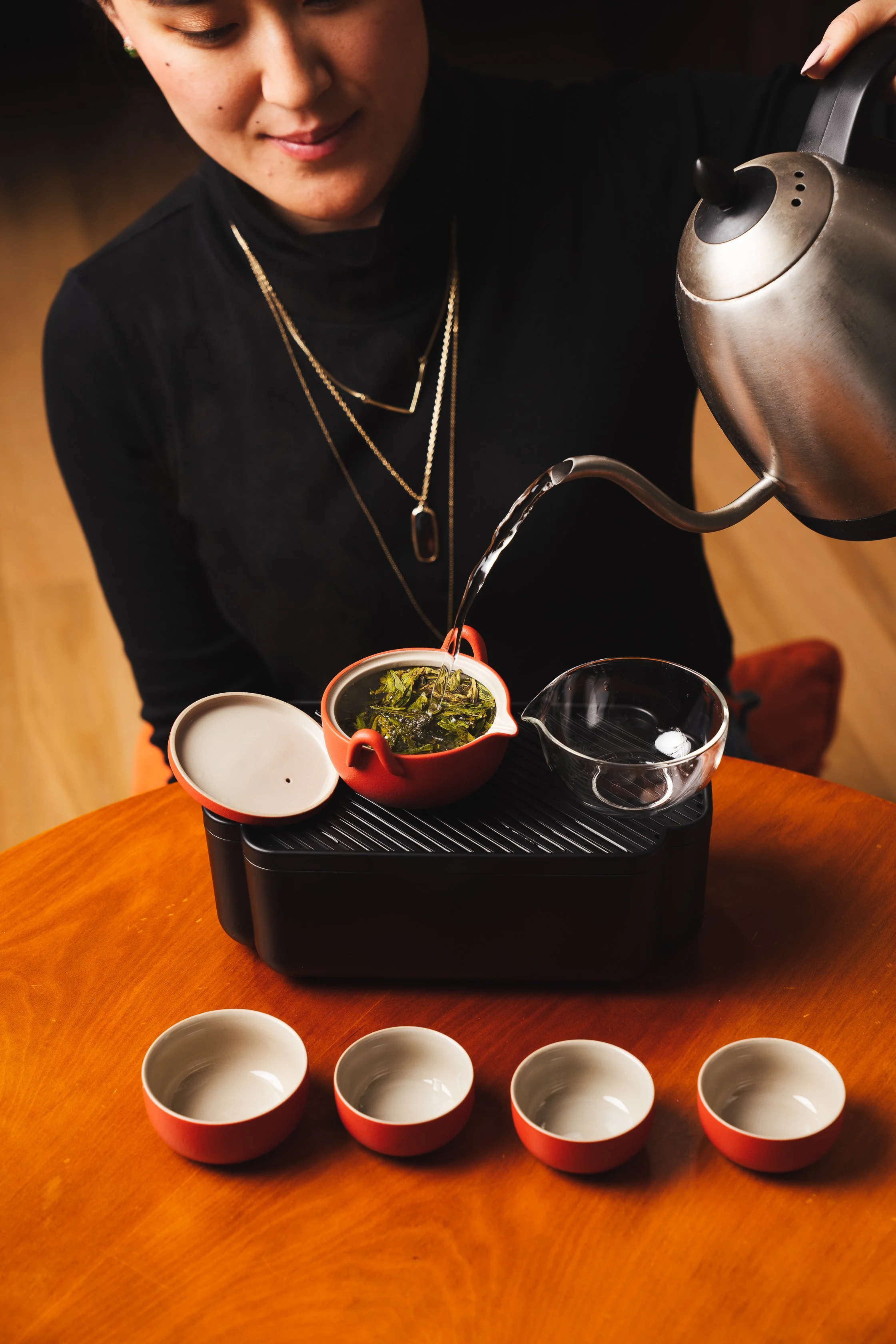 Gongfu Tea Set with Vegan Leather Bag and Tea Tray | Volition Tea Gongfu Tea Set with Vegan Leather Bag and Tea Tray | Volition Tea