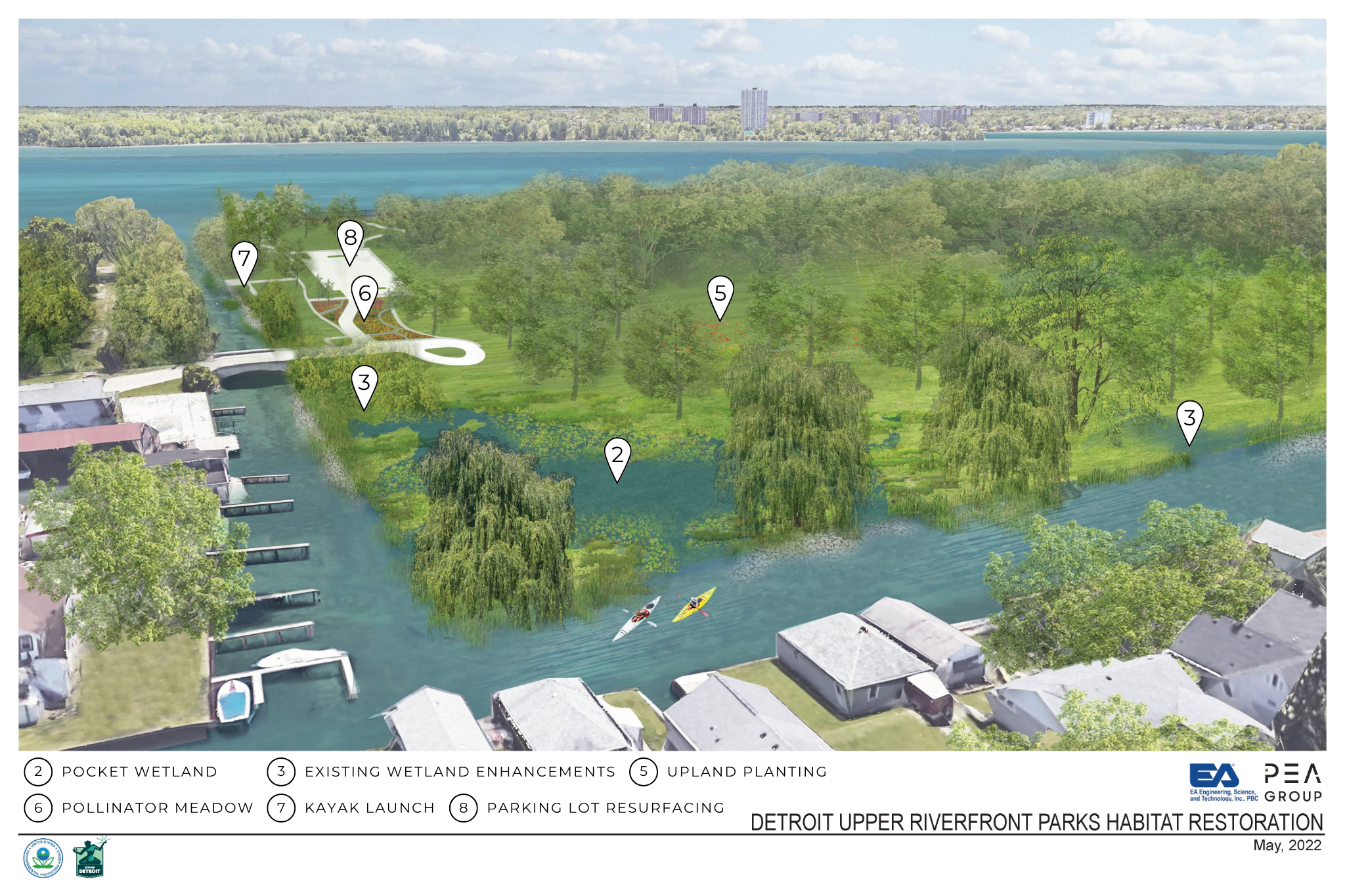 Artist Rendering with view of canal