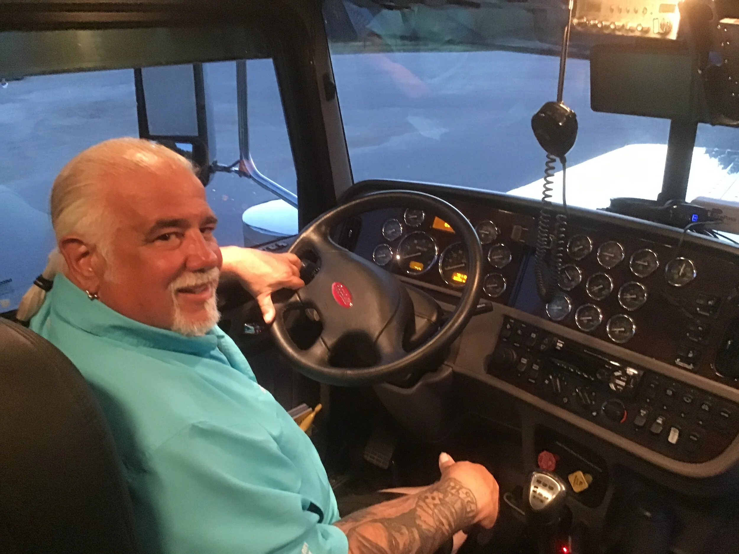 Pat M. in the drivers seat! 