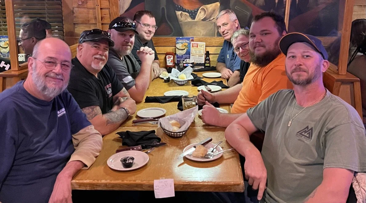 Our wonderful group of drivers out to eat after completing their WITPAC training! 
(missing Chico in this photo but he also completed the training).