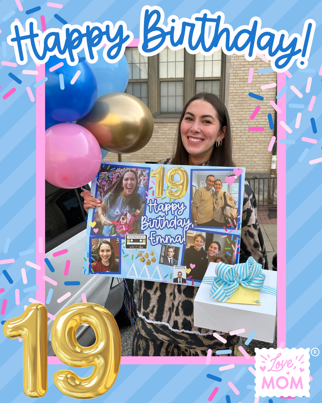 Happy Birthday Cookies, Balloons, & Sign