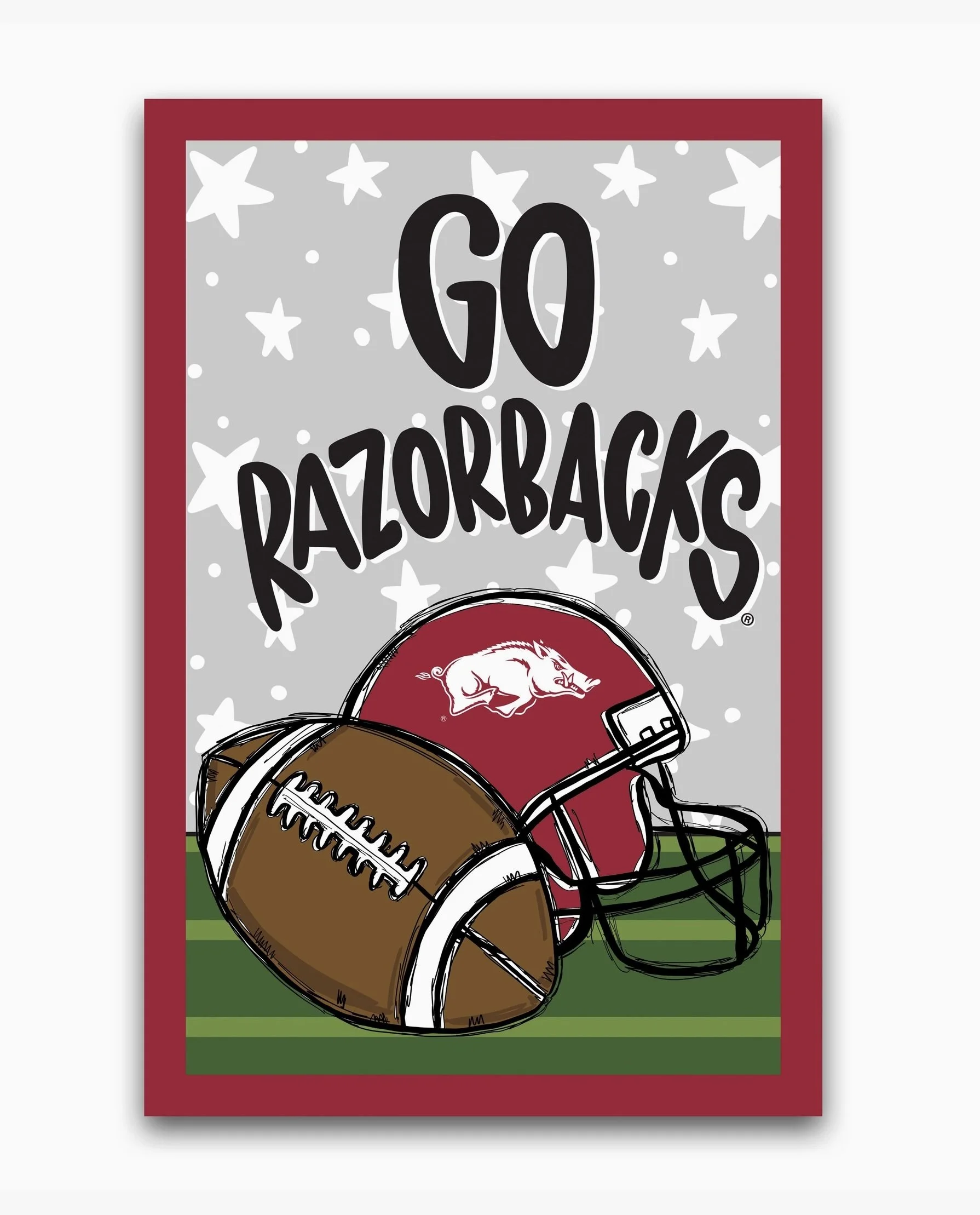 Razorbacks Football Garden Flag