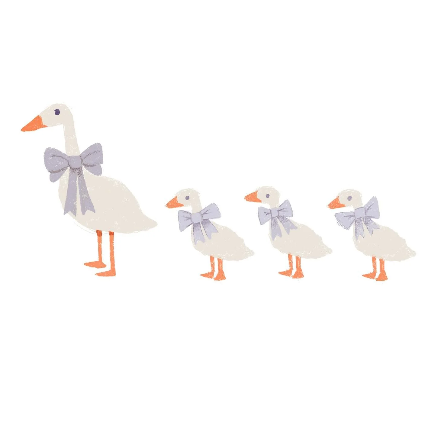 There&rsquo;s just something about a mama duck and her little ones trailing behind&hellip;

Waddling in a perfectly imperfect line, bows a bit crooked, feet a bit too big, trying their best to keep up.

This little Spring illustration was born from t