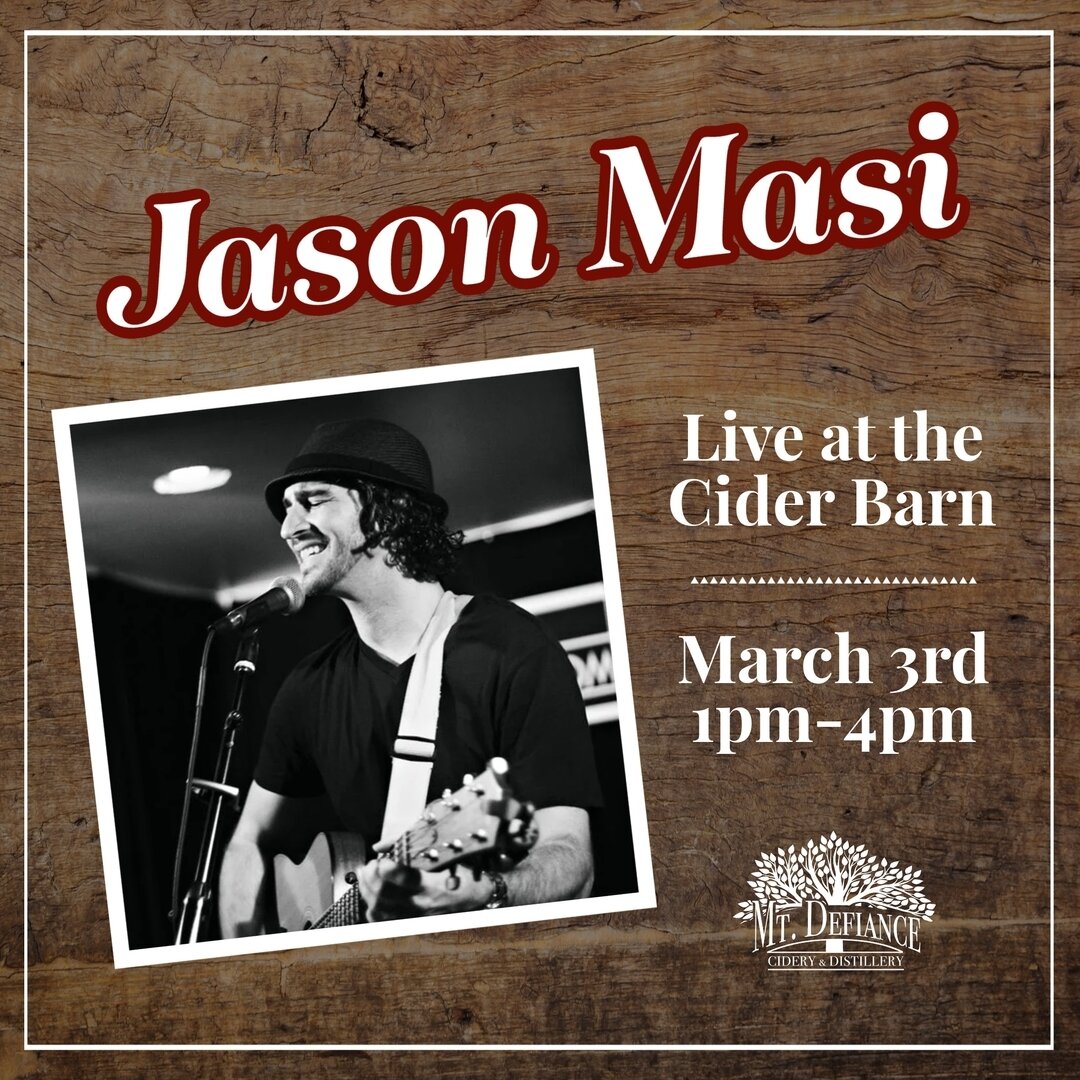 Live music is back at the Cider Barn this Sunday with @jasonmasishots from 1pm-4pm. 🎶

We are so excited for live music season! Jason Masi will be joining us the first Sunday of every month through December.

We'll have ciders on tap and plenty of f