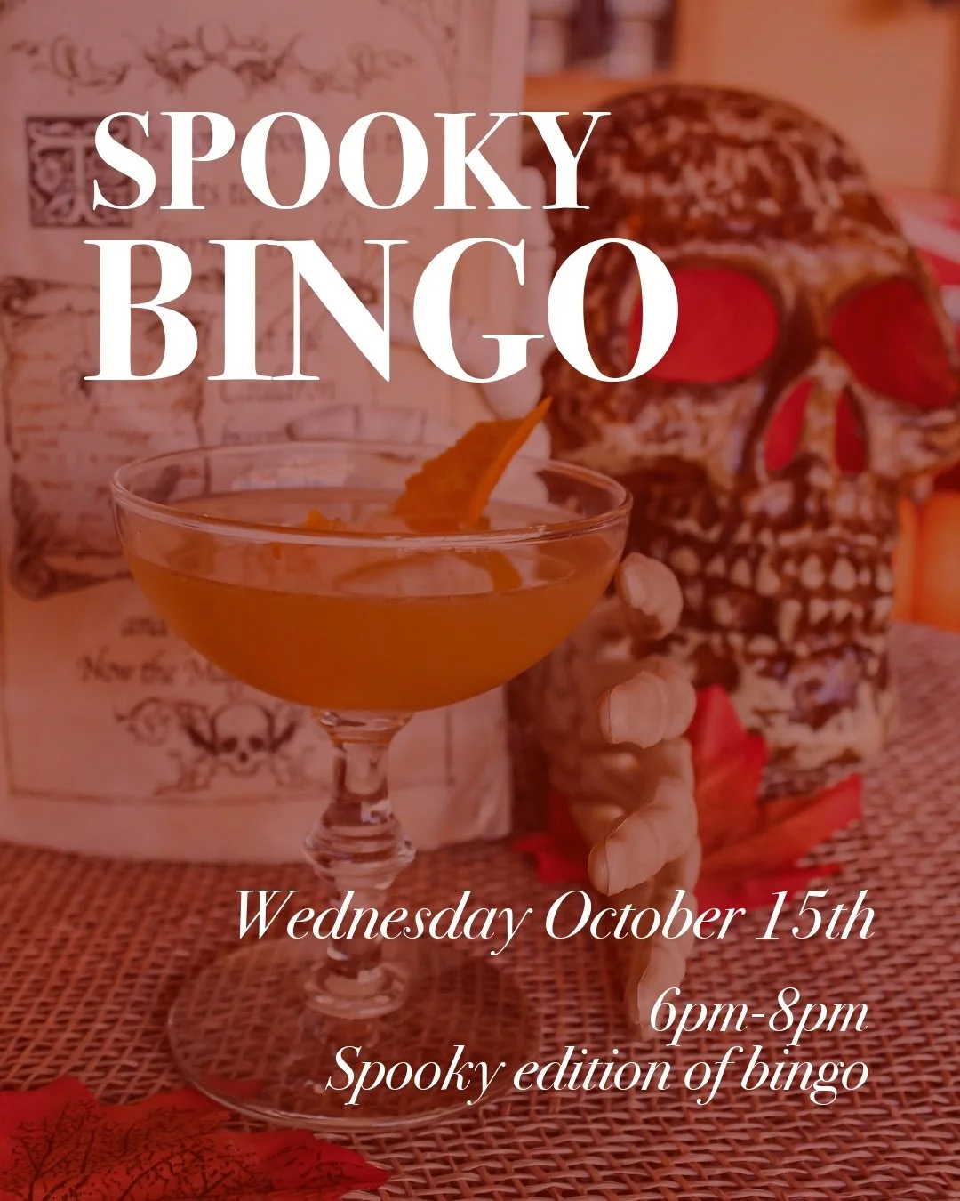 Join us for a hauntingly good time at our spooky themed bingo night tomorrow from 6pm-8pm! Costumes and big time Halloween vibes encouraged. Let's scream BINGO together! 🎃

#halloweenfun #halloween #bingonight #visitloudoun #middleburgva