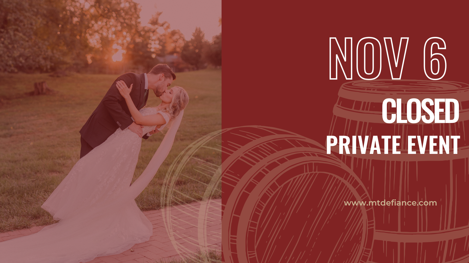 NOVEMBER 6 | CLOSED FOR PRIVATE EVENT