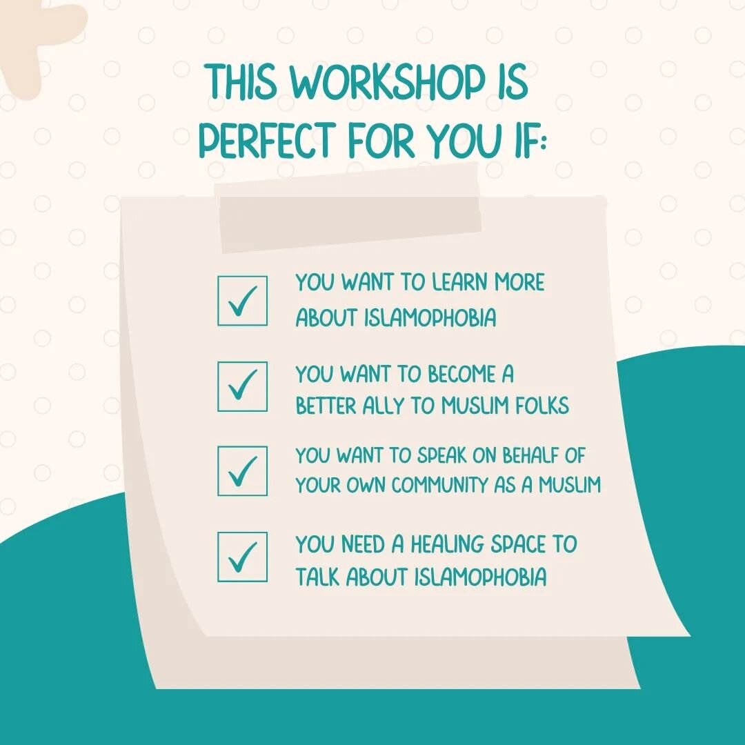 There's still time to sign up for our upcoming workshop on countering Islamophobia (happening on Tuesday, April 2 at noon US central time). If you're not sure if the workshop is right for you, we have a new page laying out all the details of the work