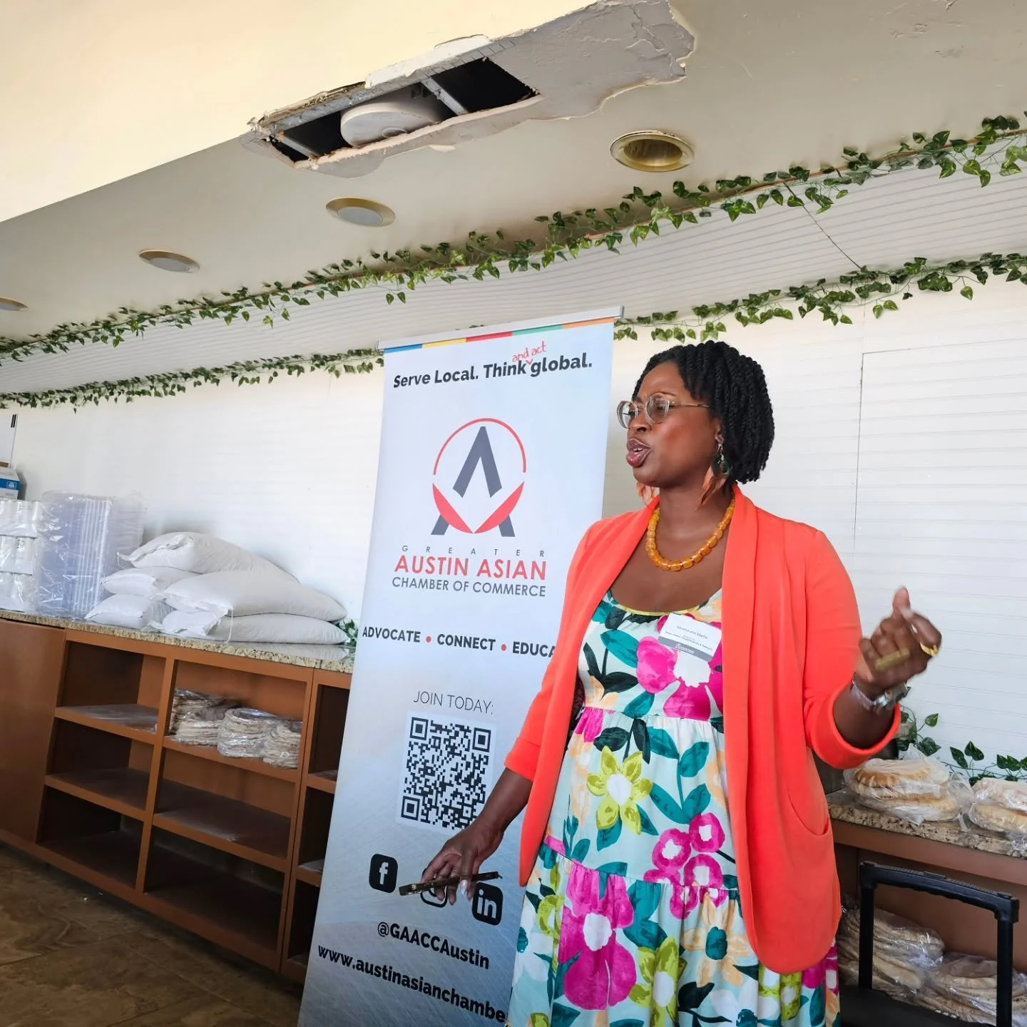 Authenticity. Courage. Grace. Humor. These are the words we'd use to describe the amazing talk given by Dr. Meisha-ann Martin @queen_dr_mam at the @gaaccaustin Women's Club luncheon this month. She spoke about navigating life's challenges while tryin