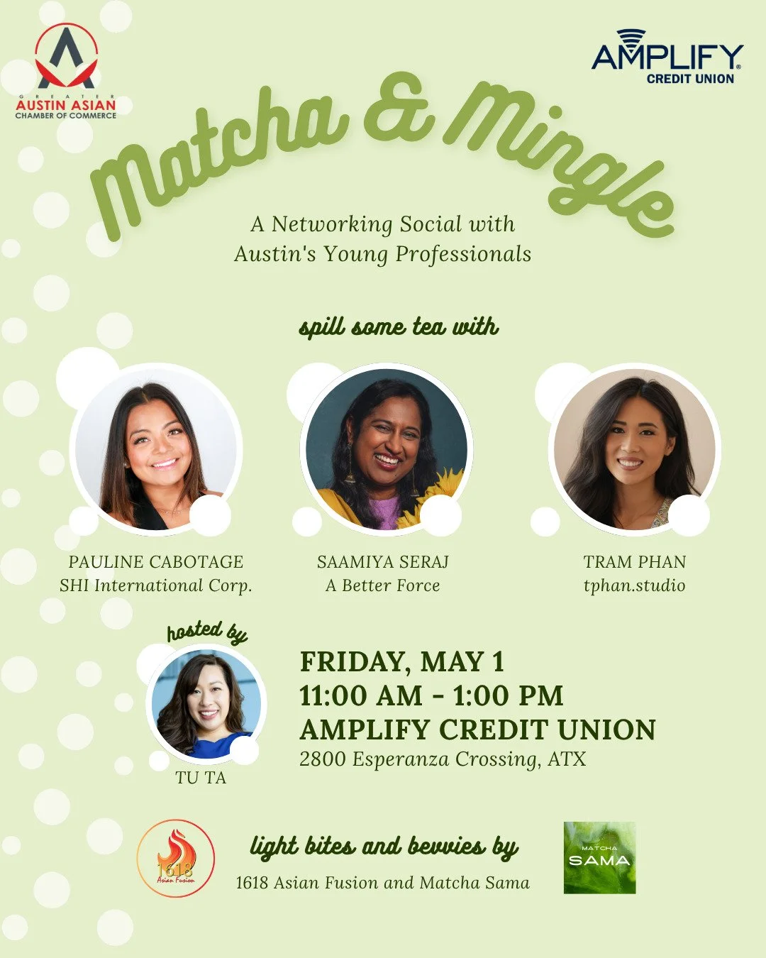 Let's kick off the AAPI Heritage Month with @gaaccaustin Matcha &amp; Mingle networking social, bringing together leaders and professionals for meaningful conversations and connections. 

Enjoy bites and beverages from @matchasama.co and @1618asianfu