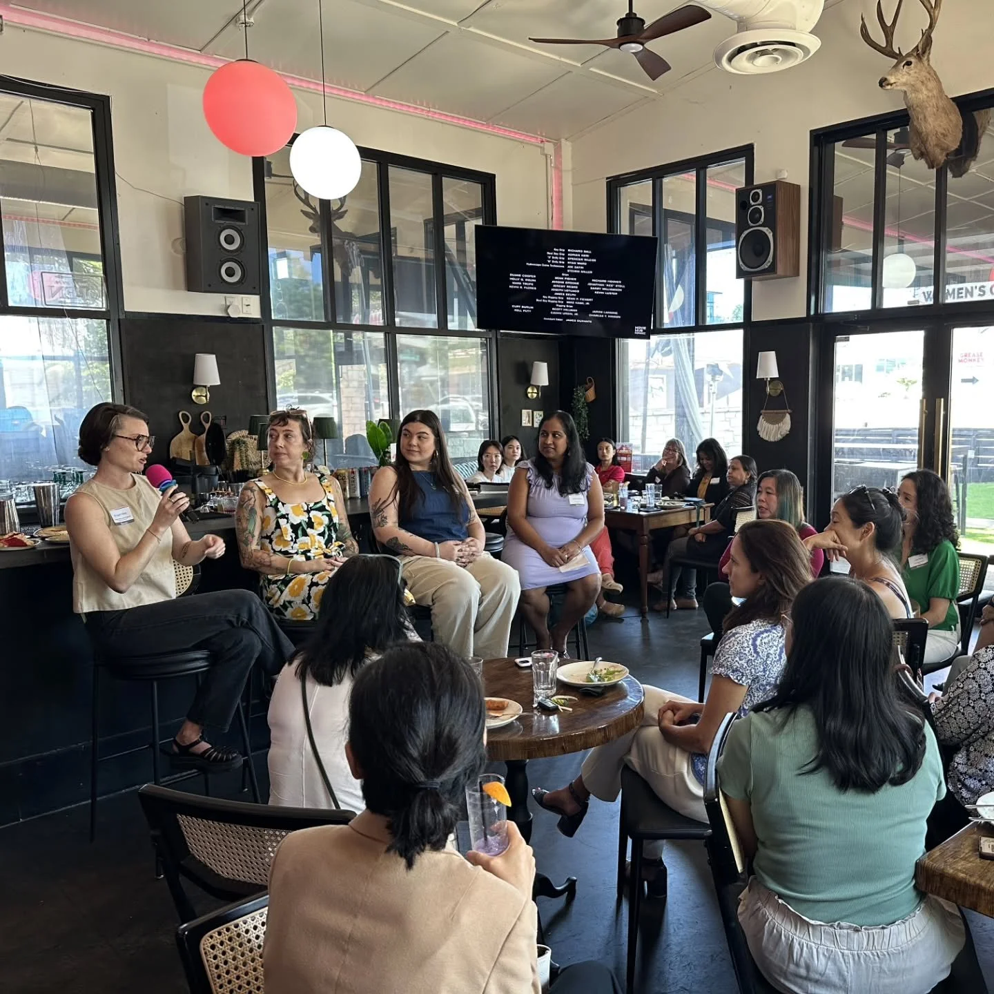 Pictures don't do justice to showcase the energy that was present today at the @gaaccaustin women's club luncheon at @oribellos.atx We had an amazing time moderating the panel on running a business while standing firm on your values.

Thank you @laul