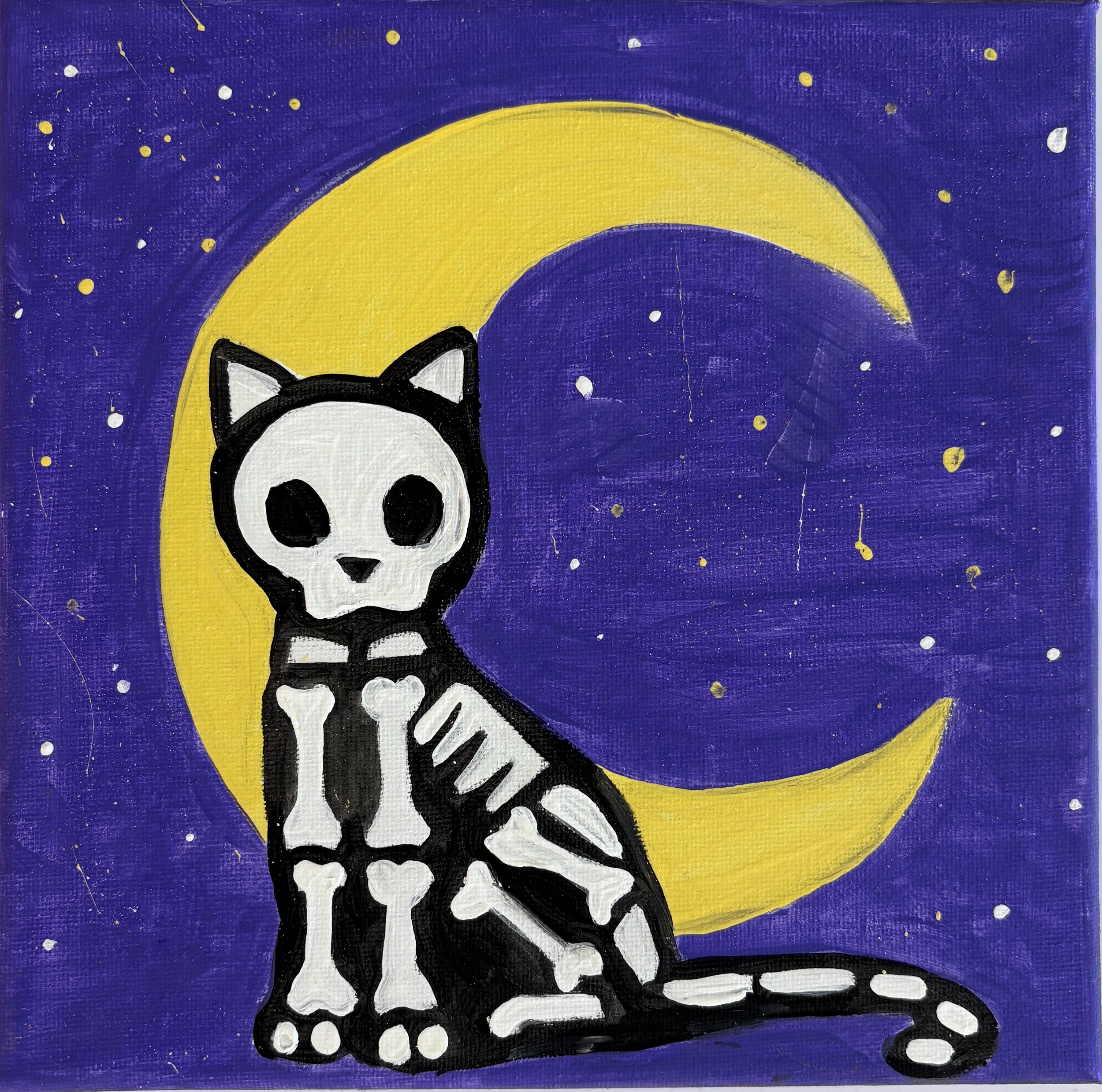 Glow-in-the-Dark Skeleton Cat