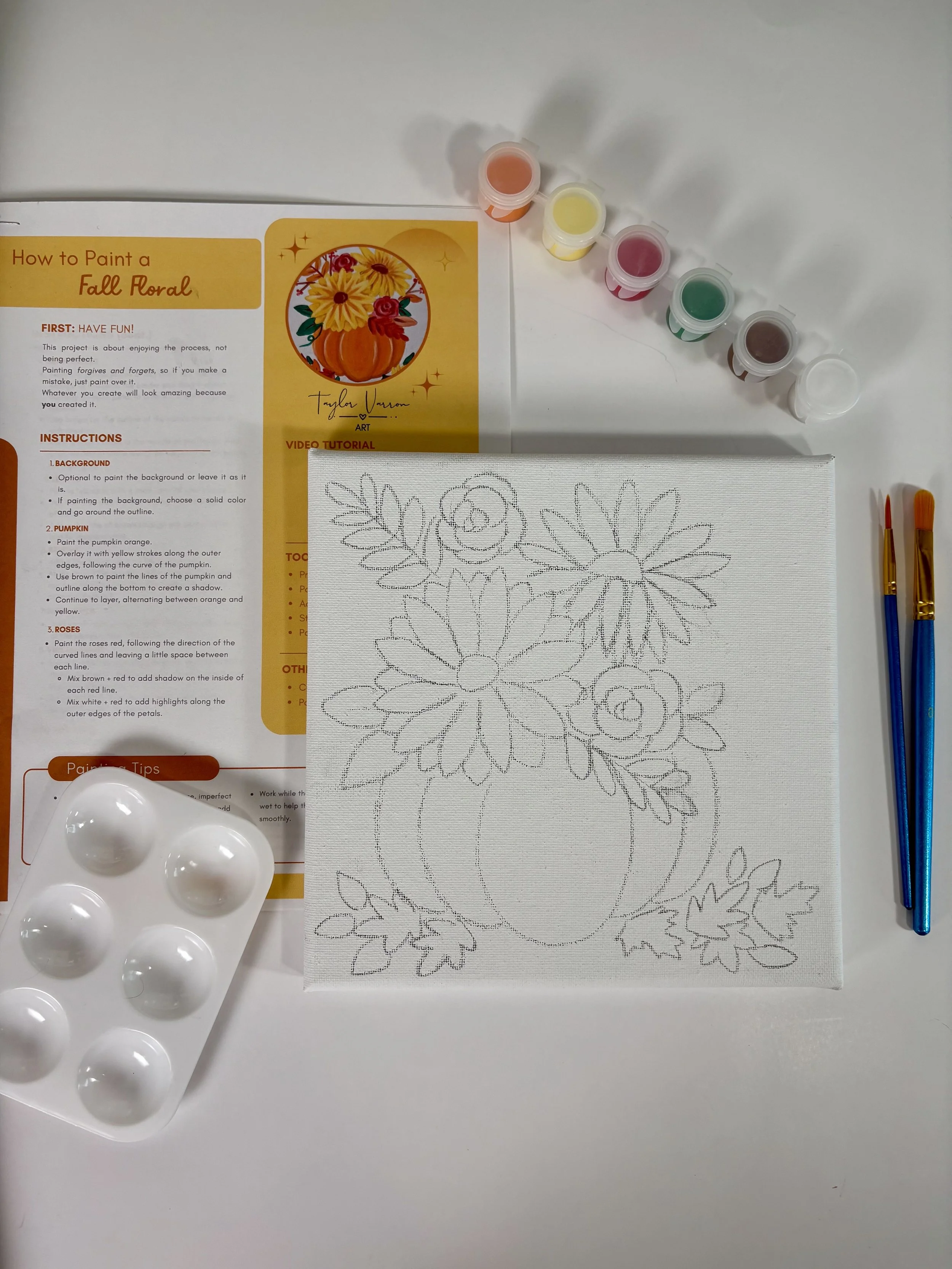 Fall Floral Take-Home Paint Kit
