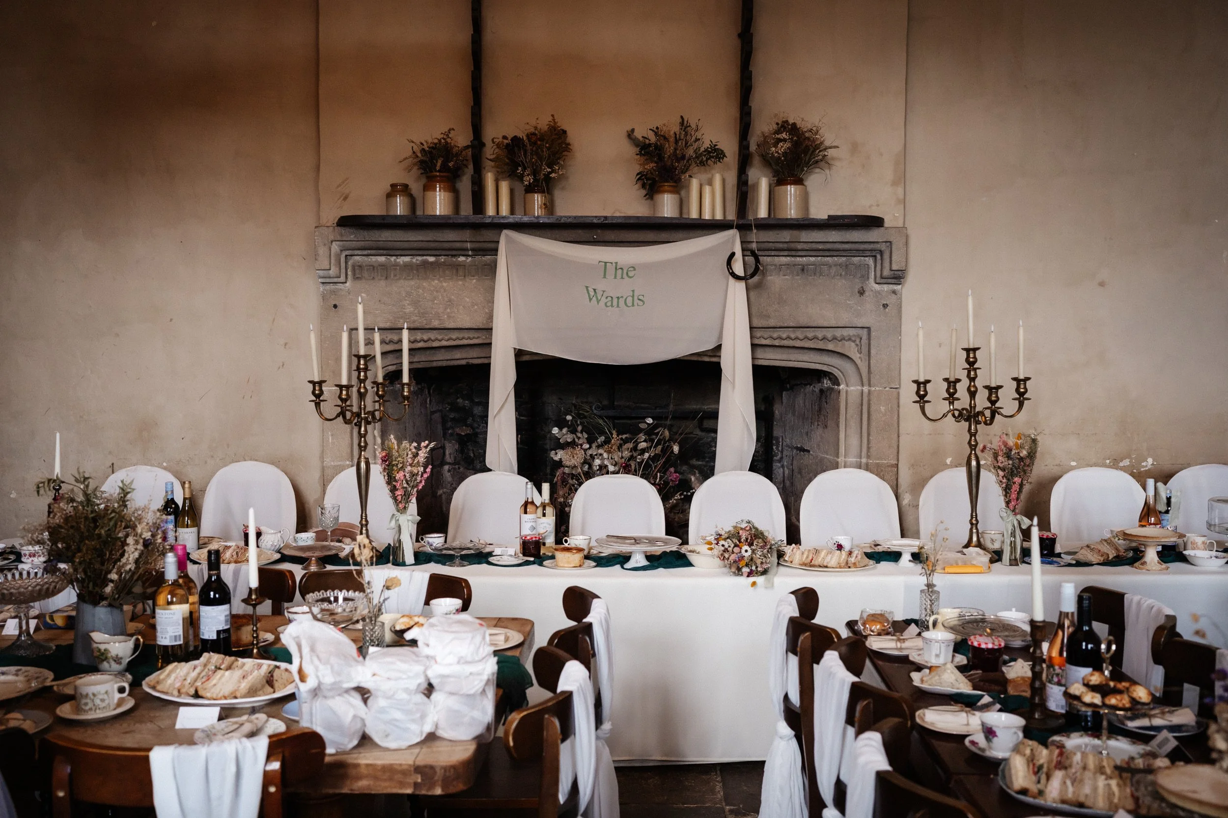 reception details of the room at Wilderhope Manor