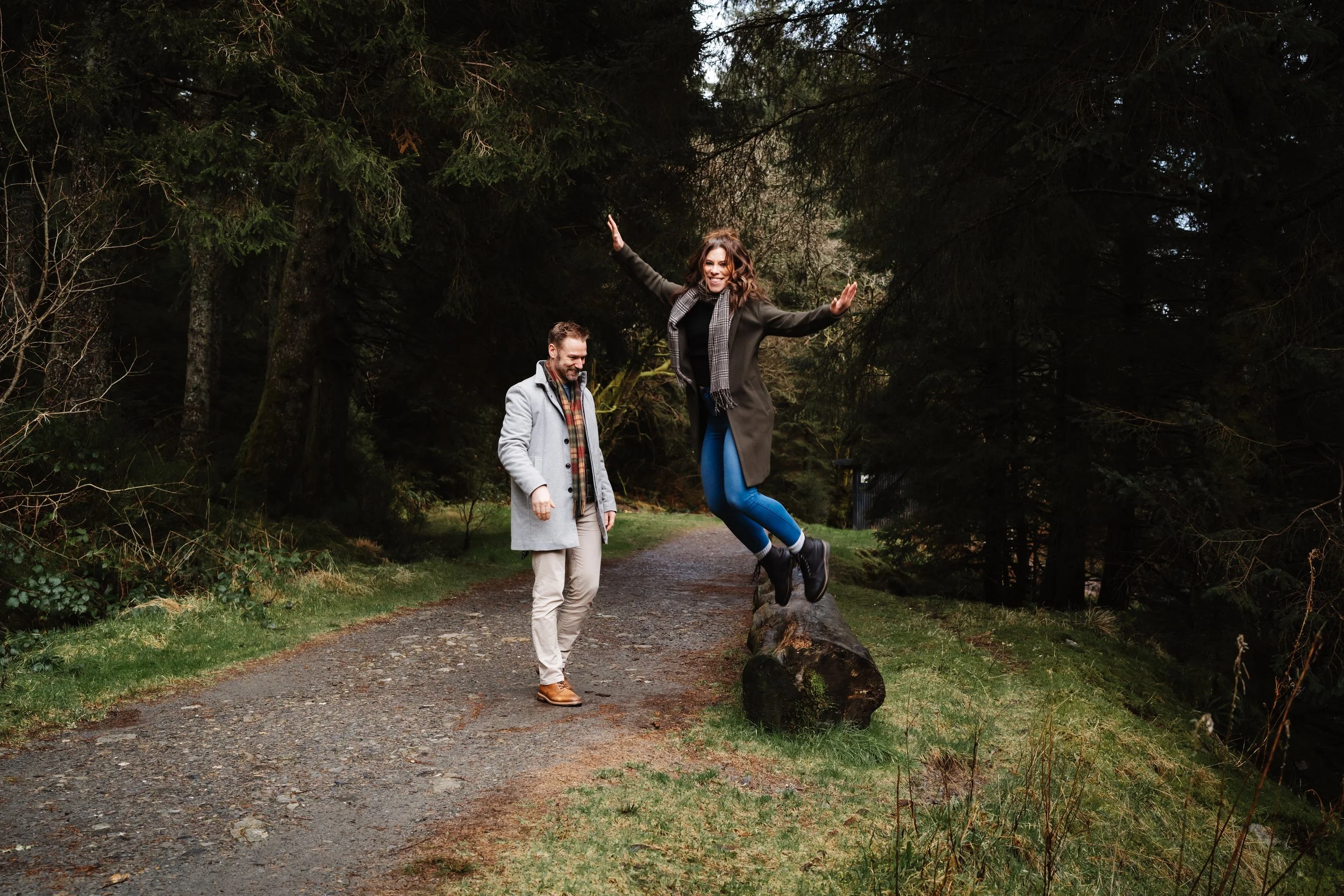 Couple's Shoot Hafren Forest, Mid-Wales