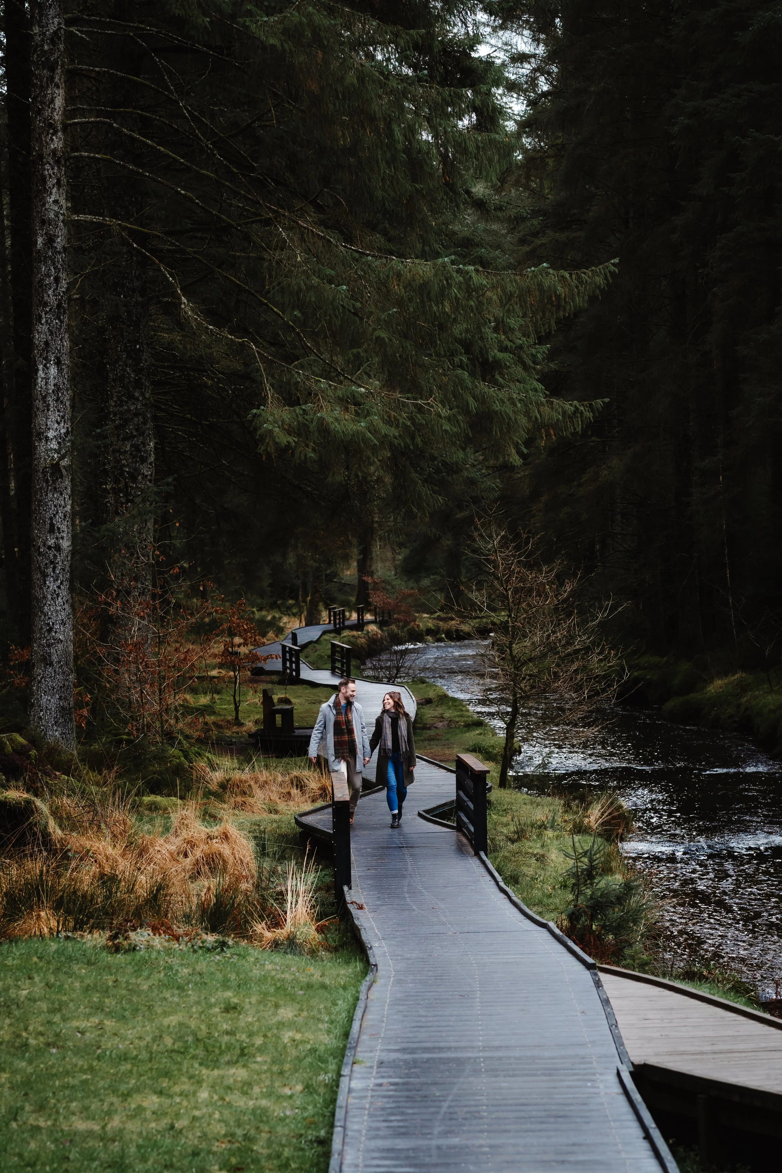 Couple's Shoot Hafren Forest, Mid-Wales