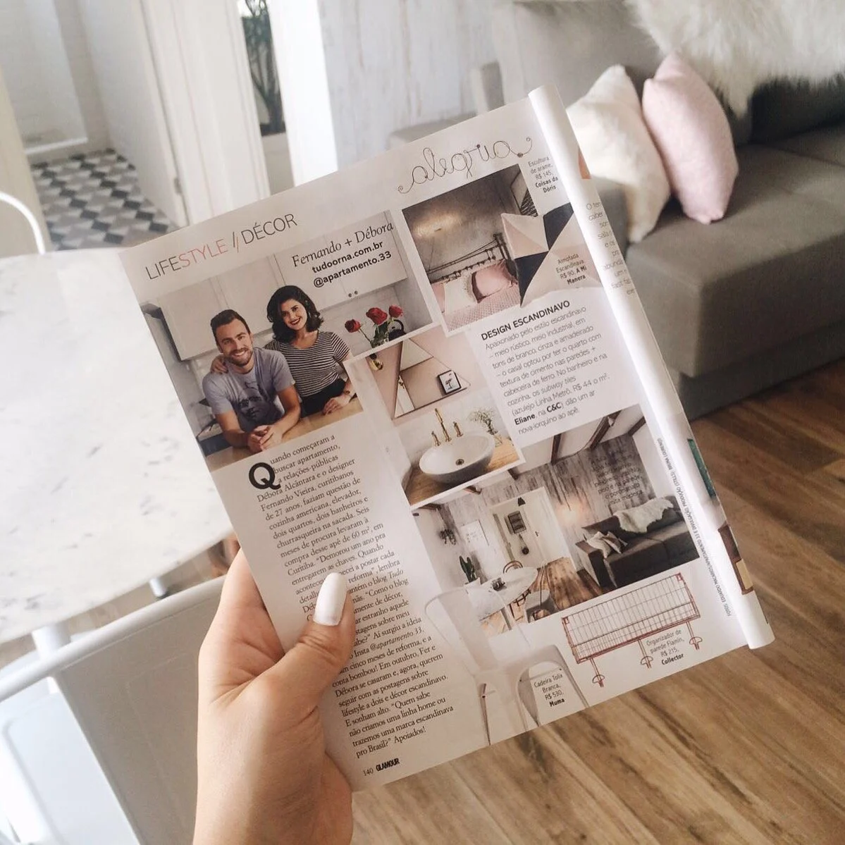 Apartamento 33 na Glamour Brasil e na Revista Haus