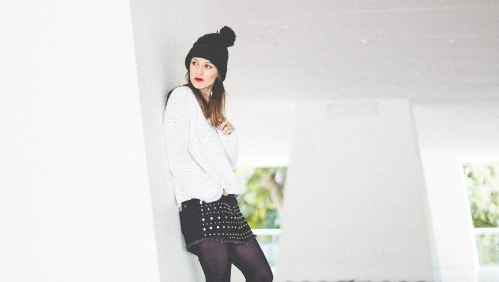 Look | Saia jeans no inverno