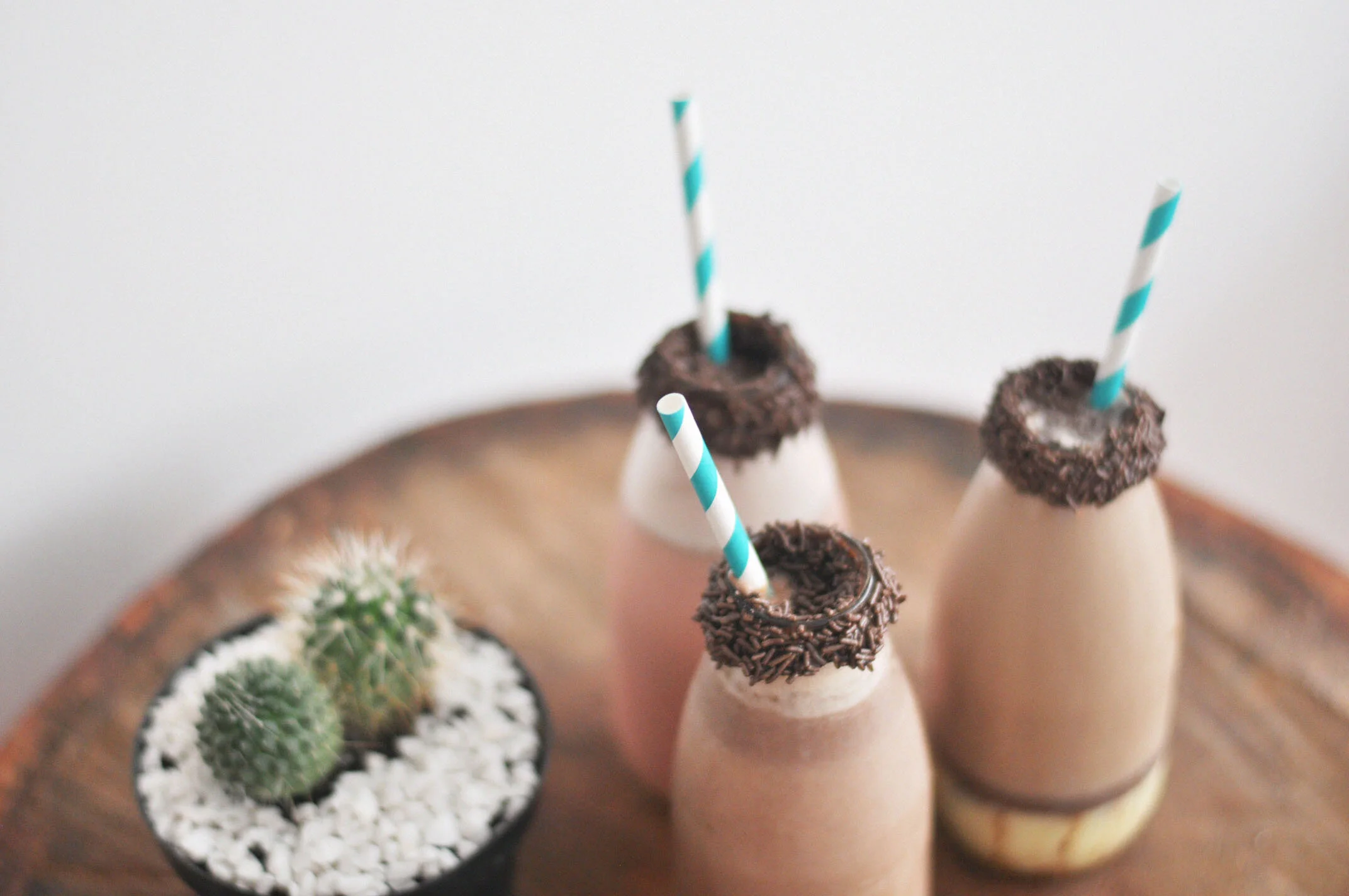 Milk Shake em garrafinhas