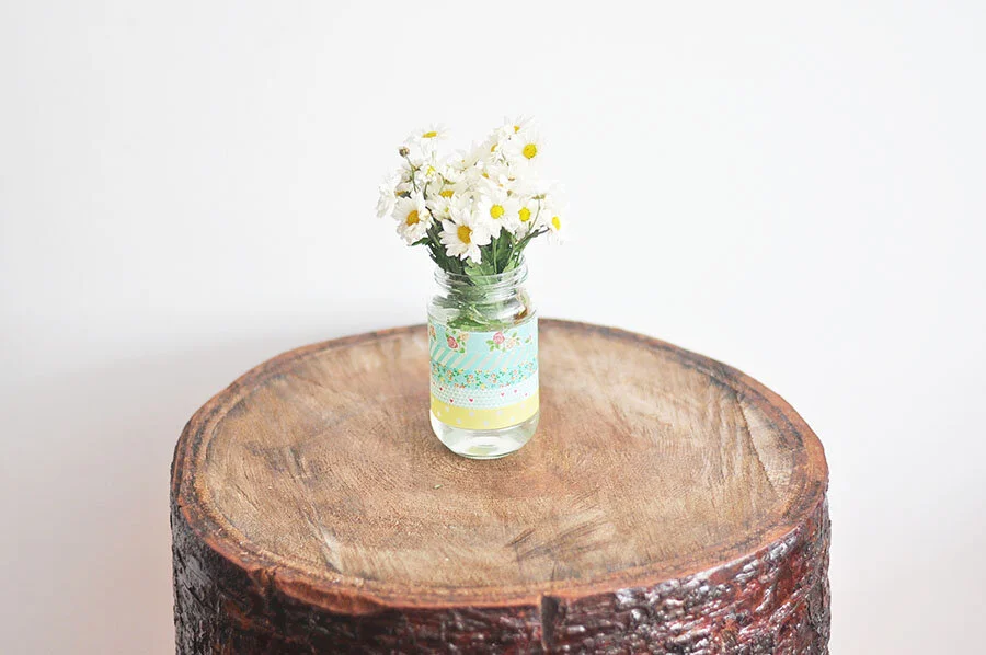 Vasos com washi tapes