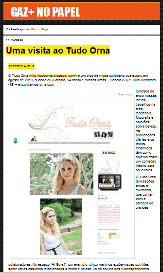 [assessoria de imprensa] Uma visita ao Tudo Orna na Gazeta do Povo - Caderno Gaz + (mundo bit)