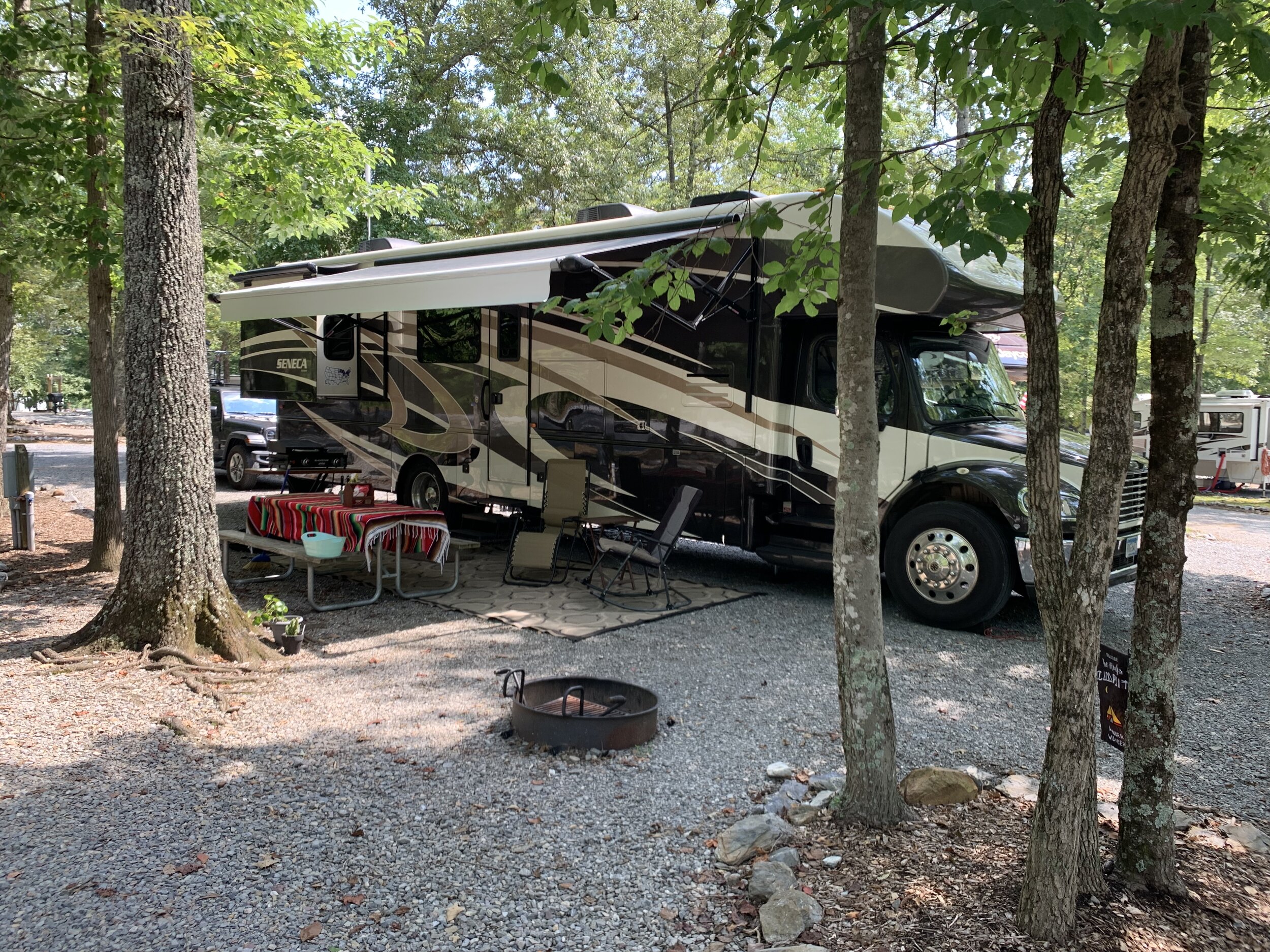 Our KOA campsite in Lynchburg