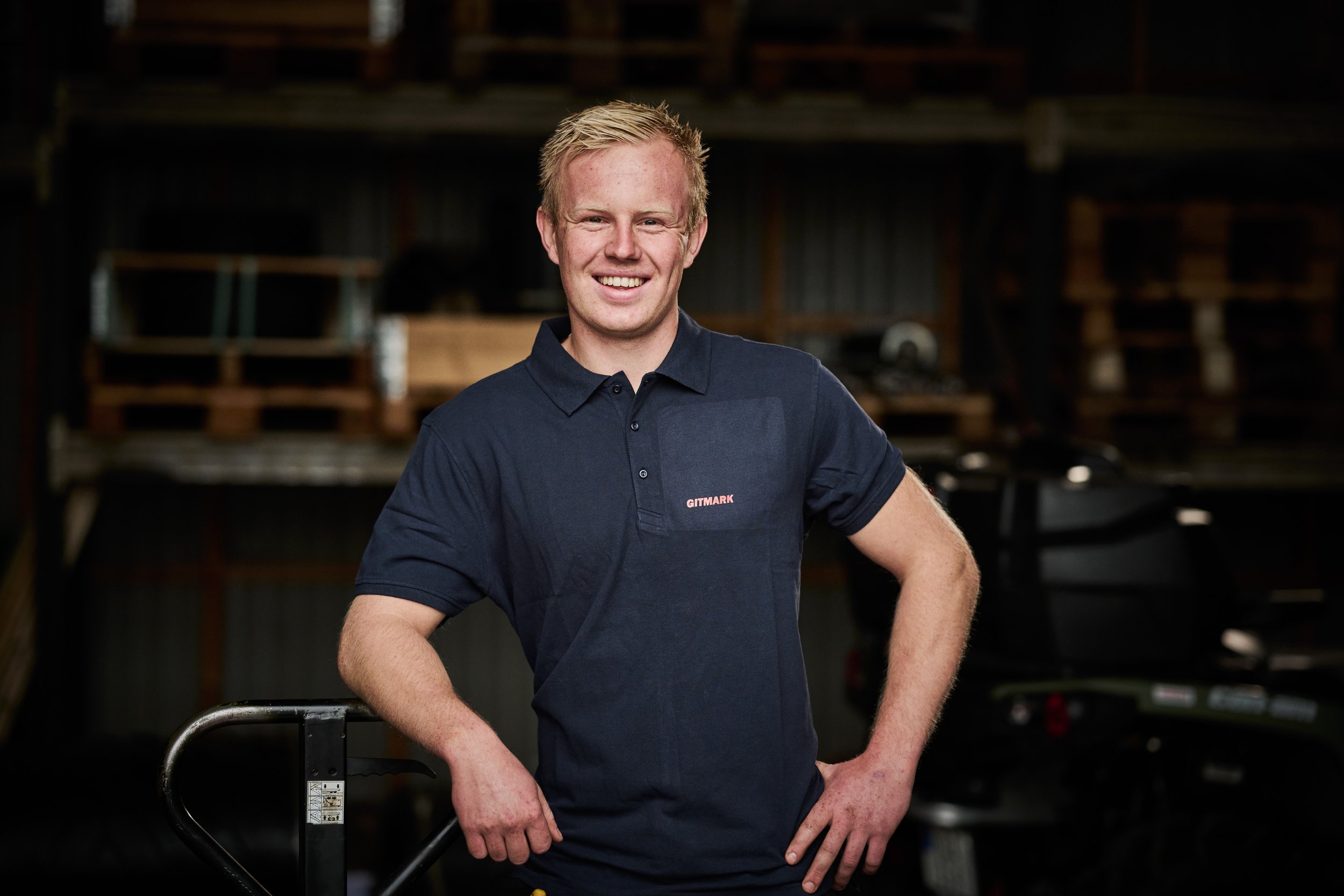 Employee portrait headshot at machine supplier Gitmark in Norway.