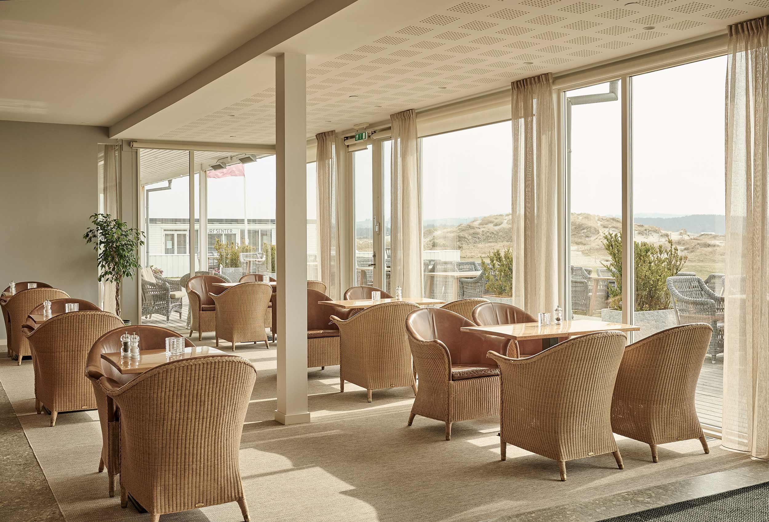 photo from the breakfast room with a sea view at the Sola beach hotel and spa