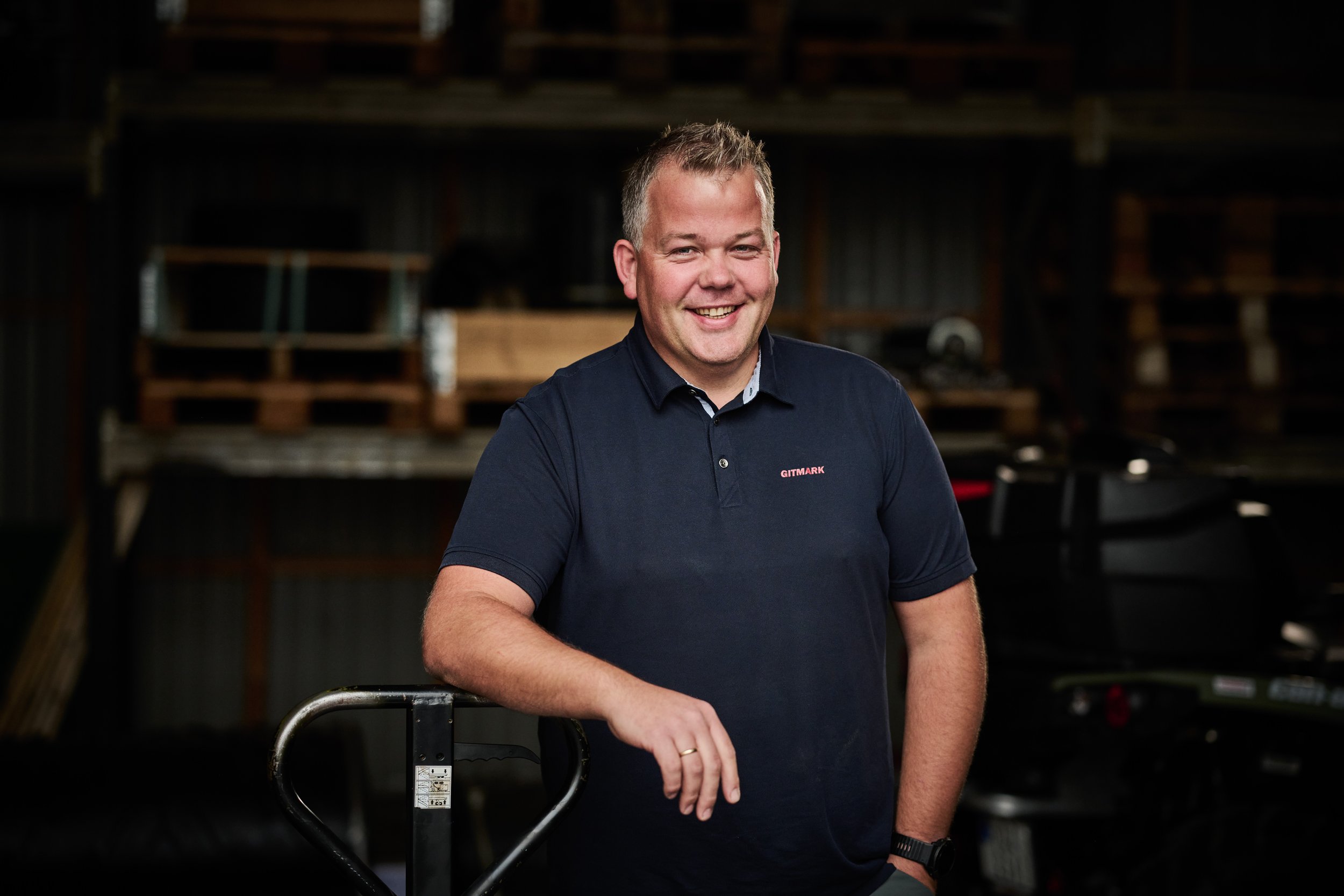 Employee portrait headshot at machine supplier Gitmark in Norway.
