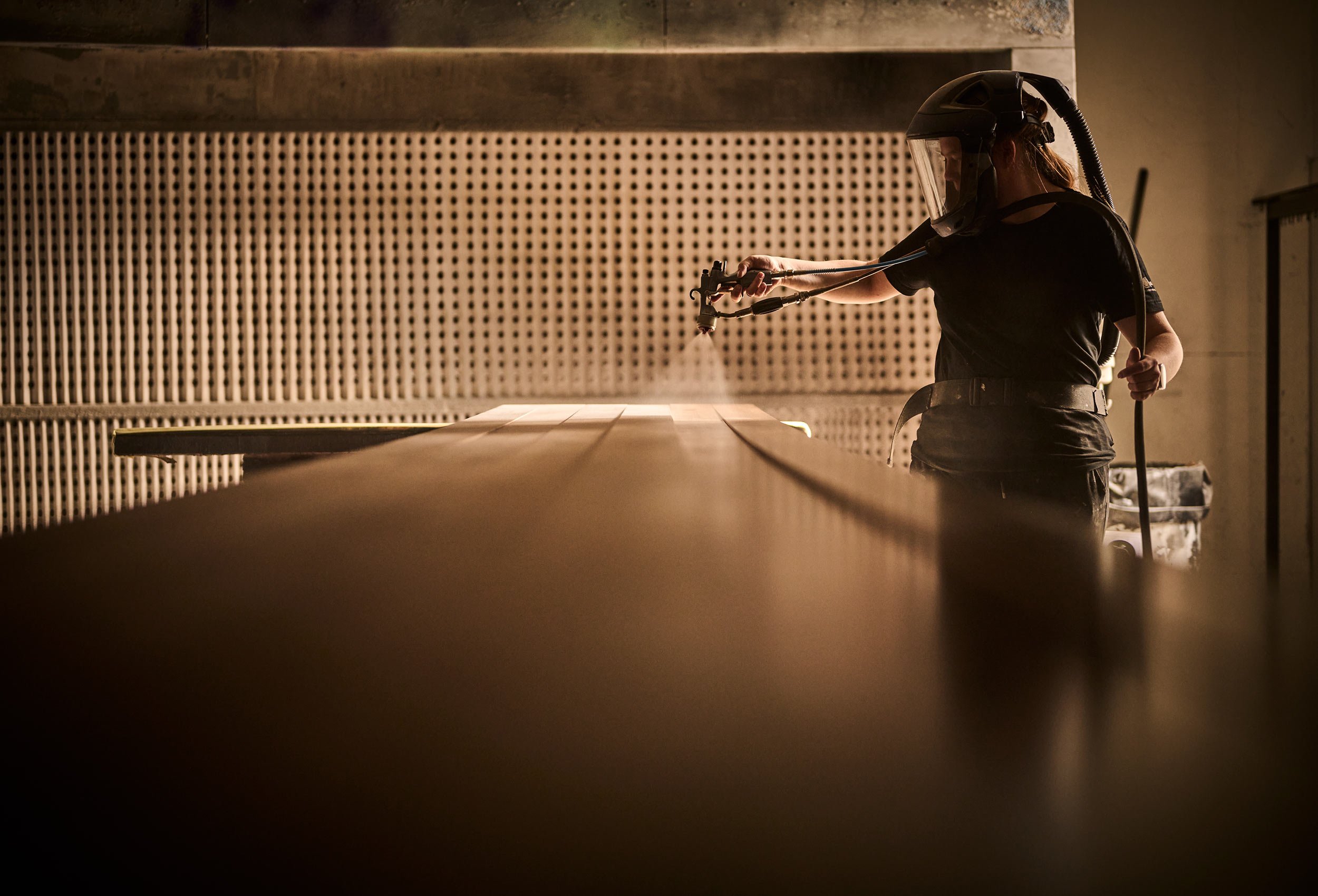 Portrait and process photography at furniture wood workshop in Rogaland Norway.