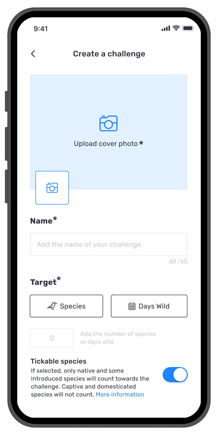 Create challenge form