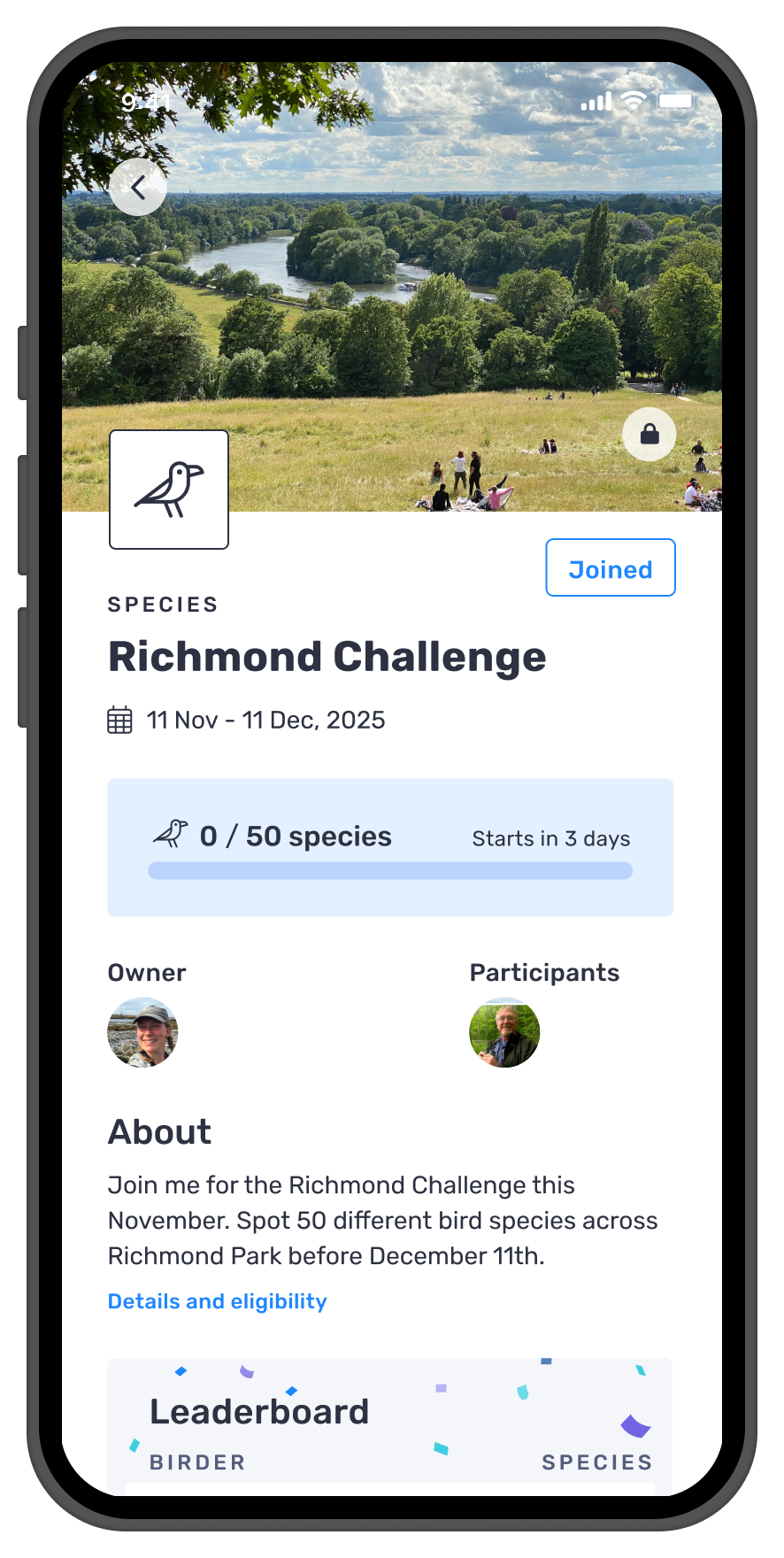 Joined with leaderboard