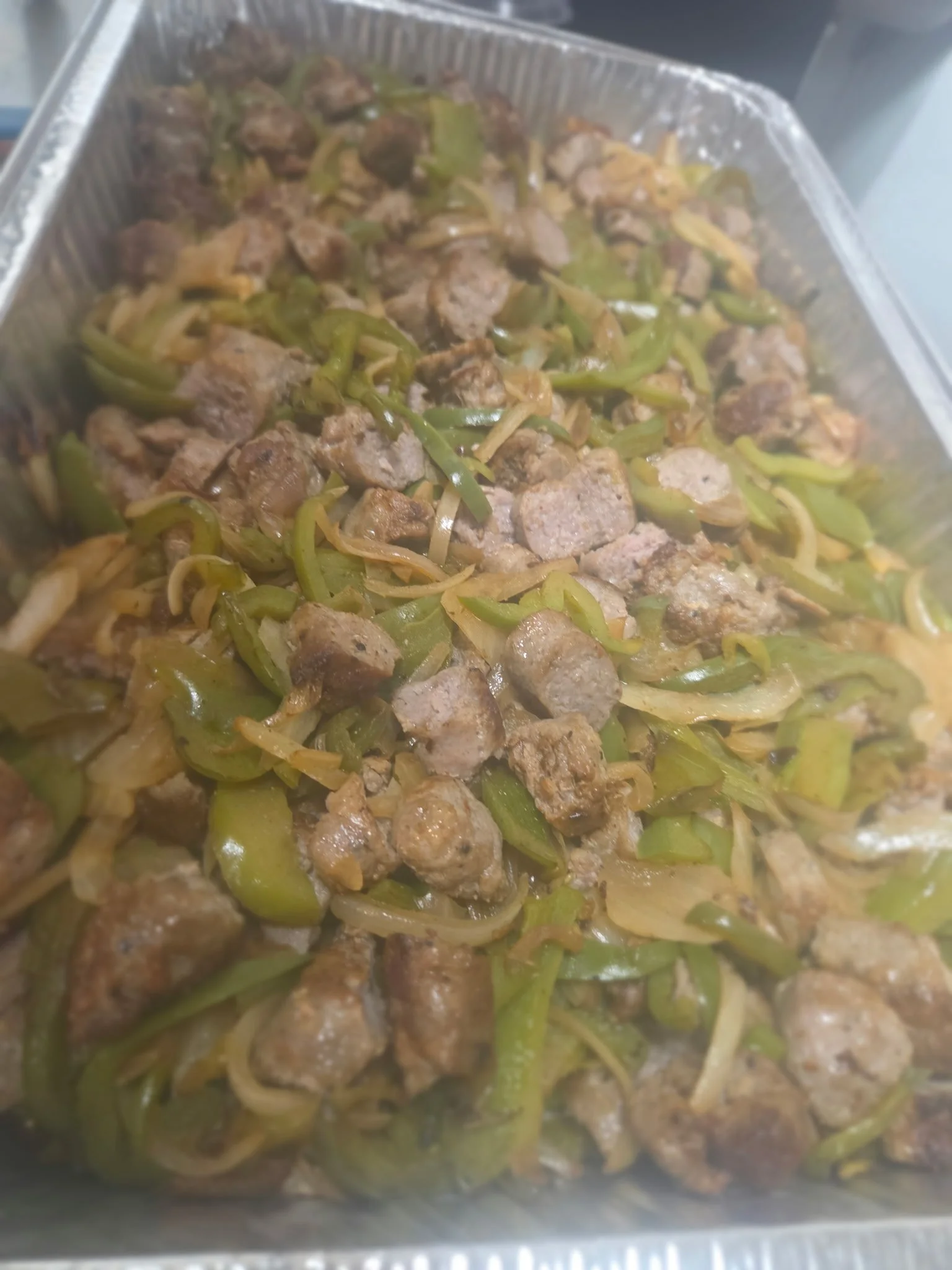 Sausage Pepper Onion Tray .JPG