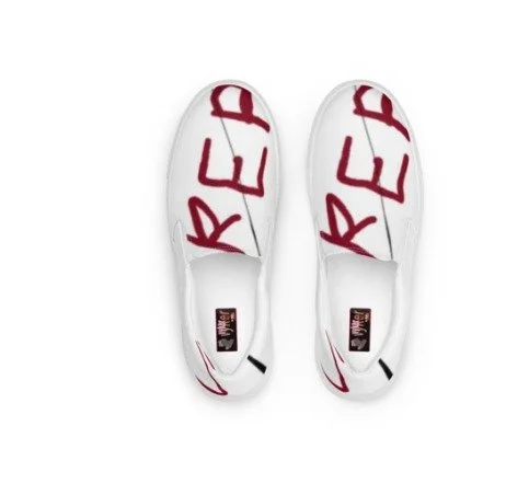 vyker print slip on canvas shoes