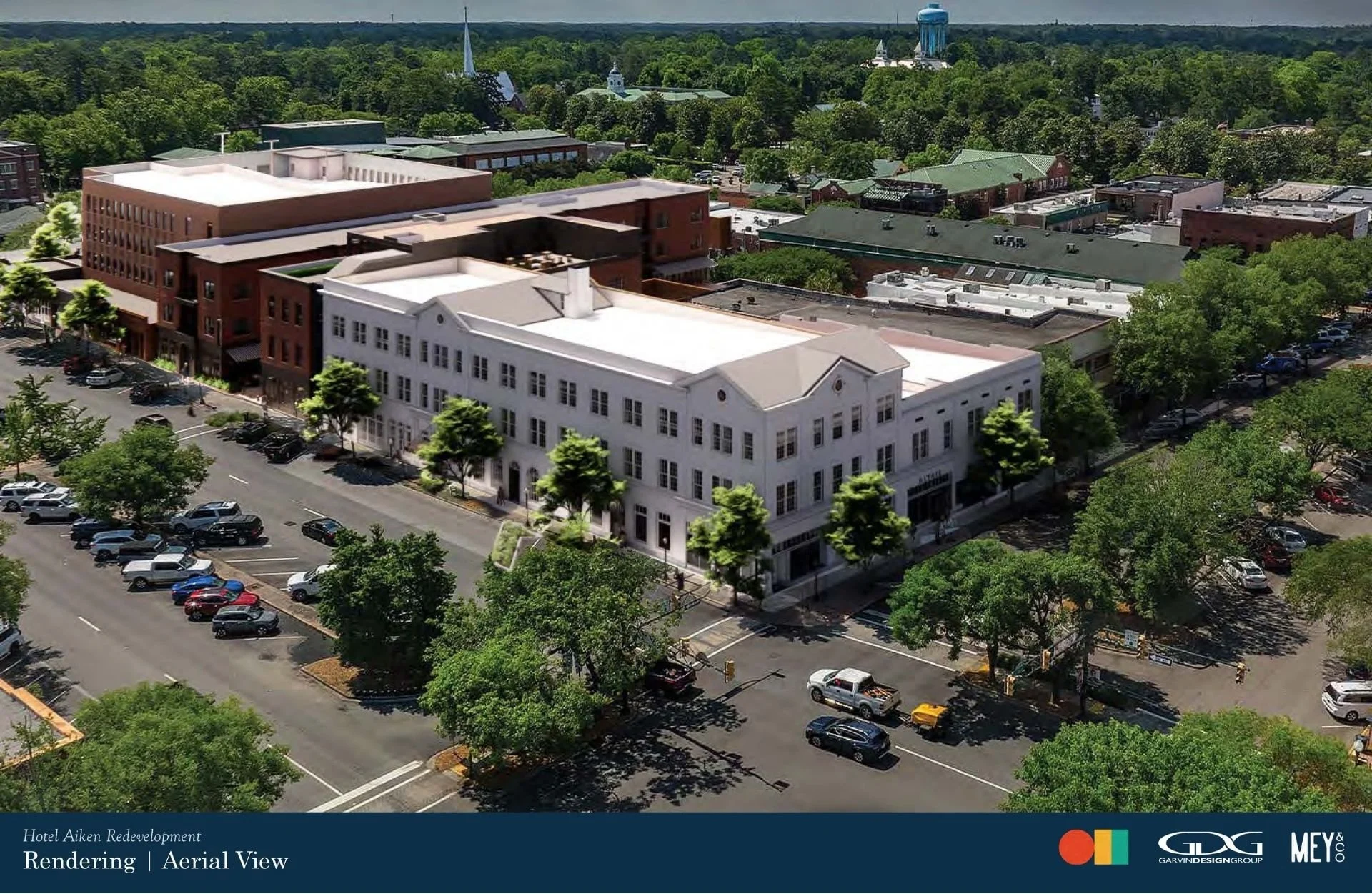 Hotel Aiken Redevelopment | Renderings | Aerial View