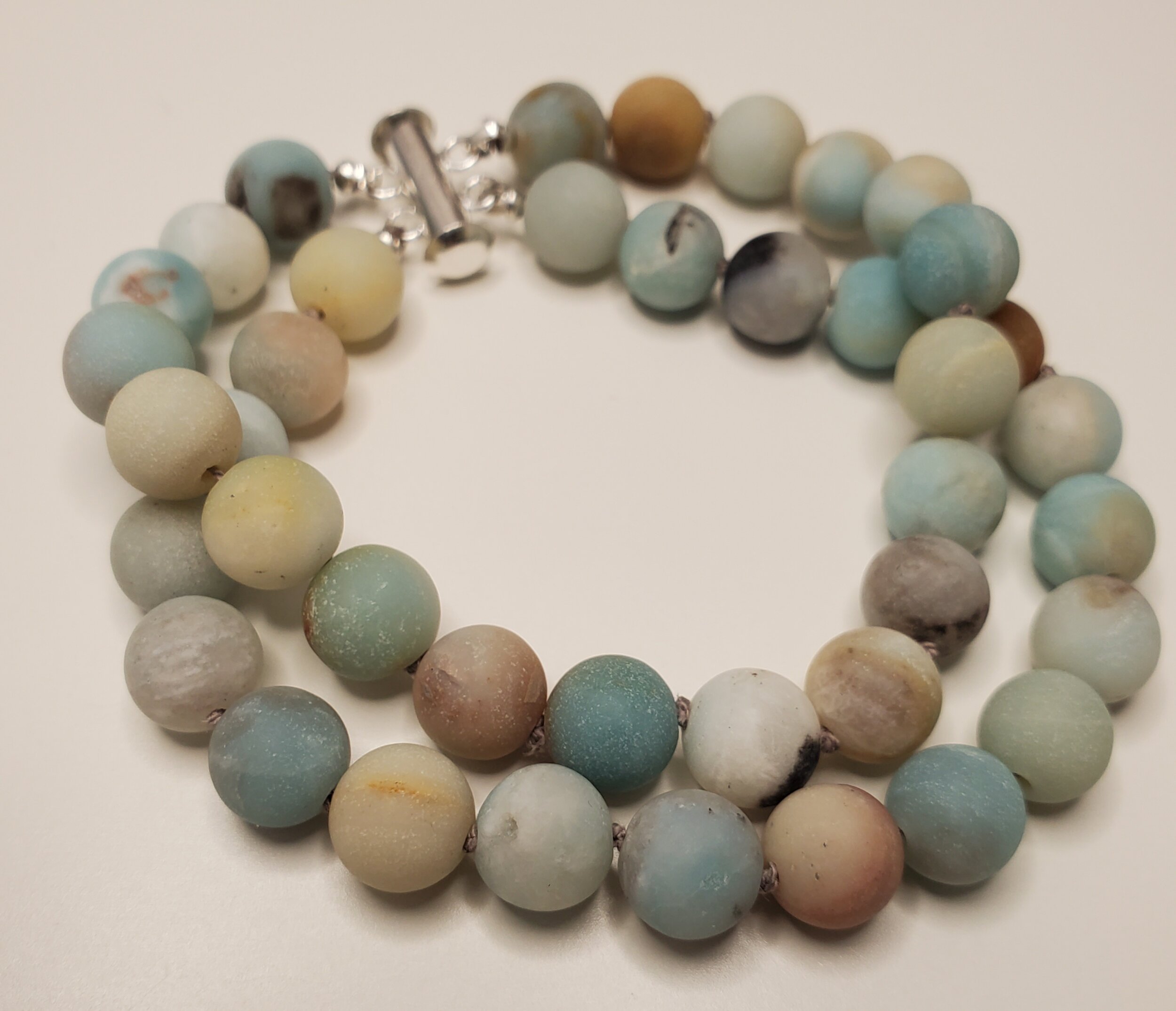 Frosted Colorful Amazonite Bracelet Image 2.jpg