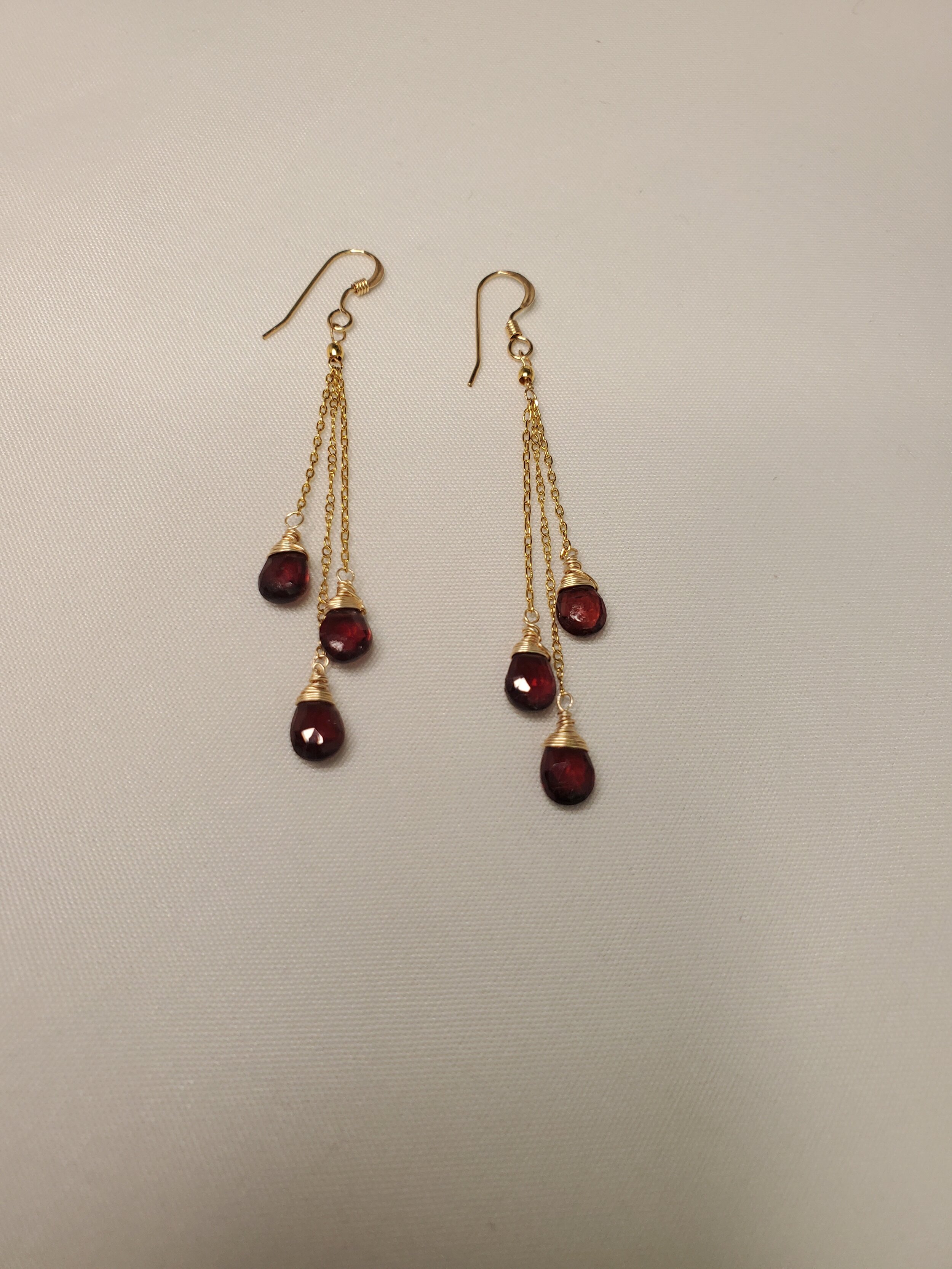 Tasteful Talent Earrings Mini Drop Mandarin Garnet Image 1.jpg