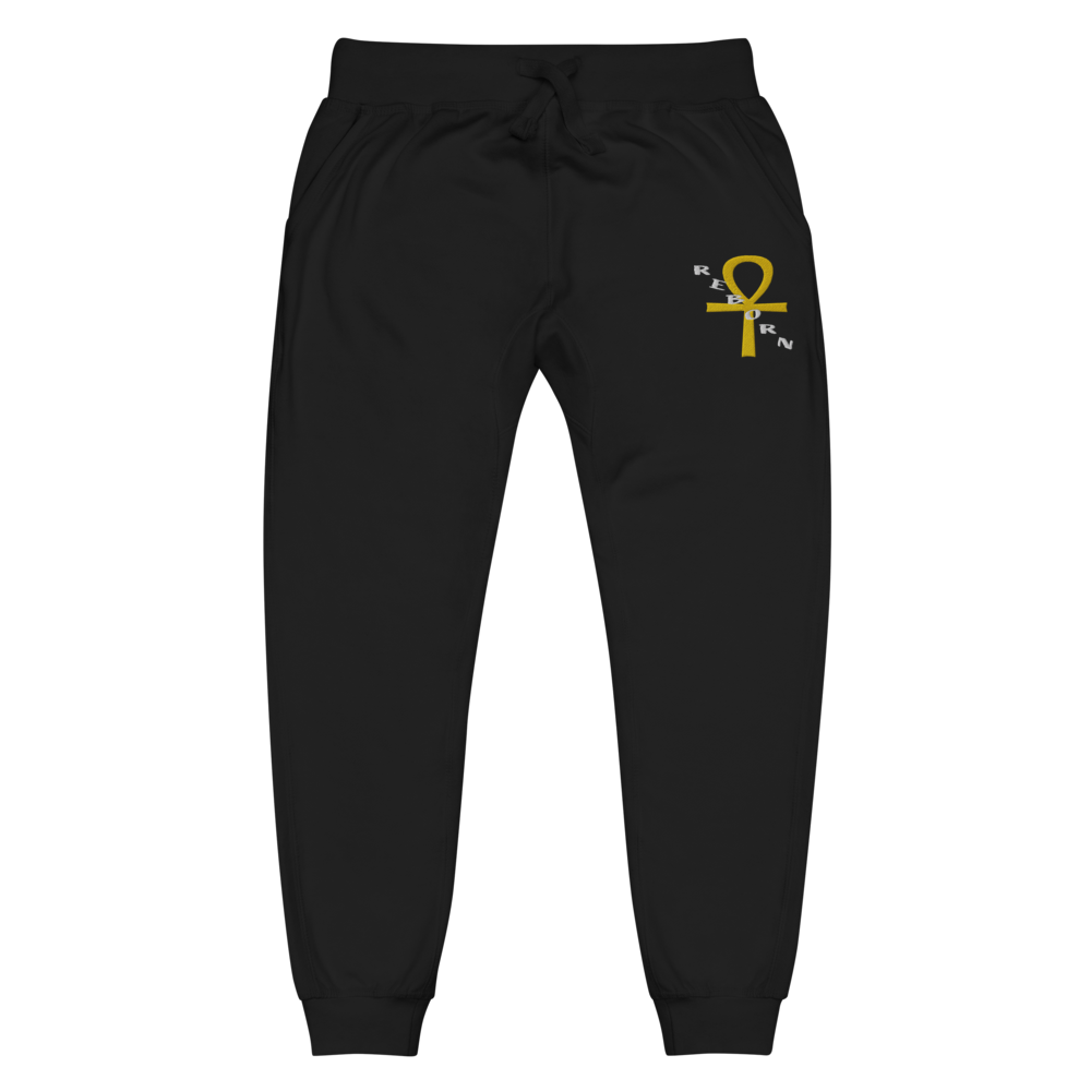 unisex-fleece-sweatpants-black-front-61943361c8bd4.png