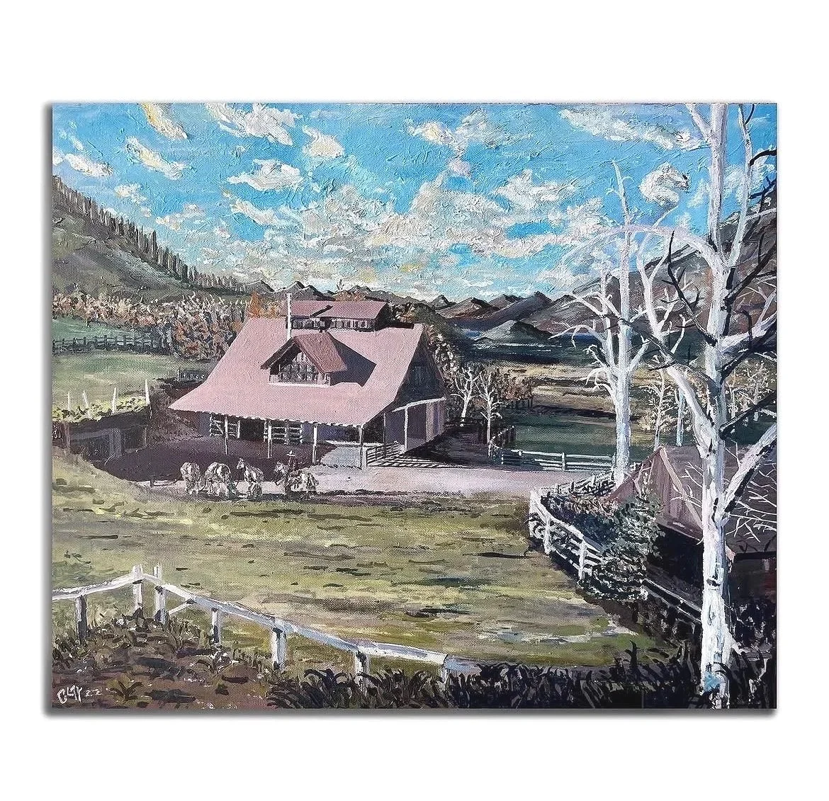 "there's not too many around anymore", commissioned, 11/22 acrylic on canvas